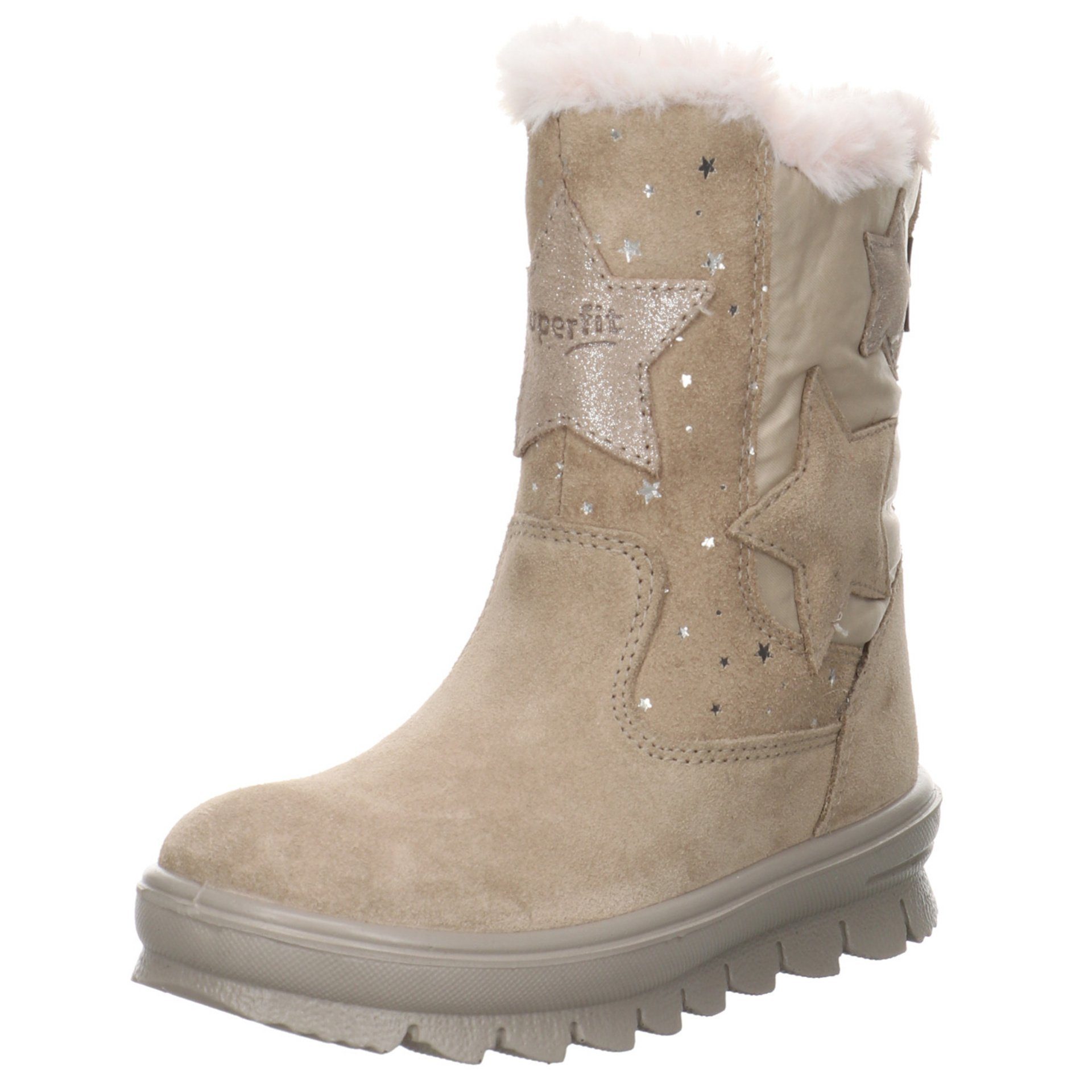 Superfit Mädchen Stiefel Schuhe Flavia Stiefel Kinderschuhe Stiefelette Leder-/Textilkombination BEIGE