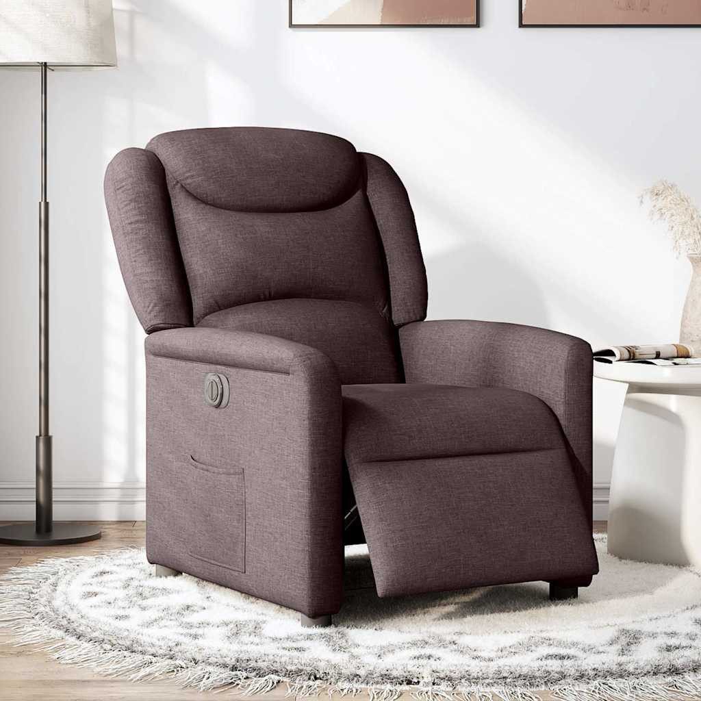 vidaXL Sessel Relaxsessel Elektrisch Dunkelbraun Stoff günstig online kaufen
