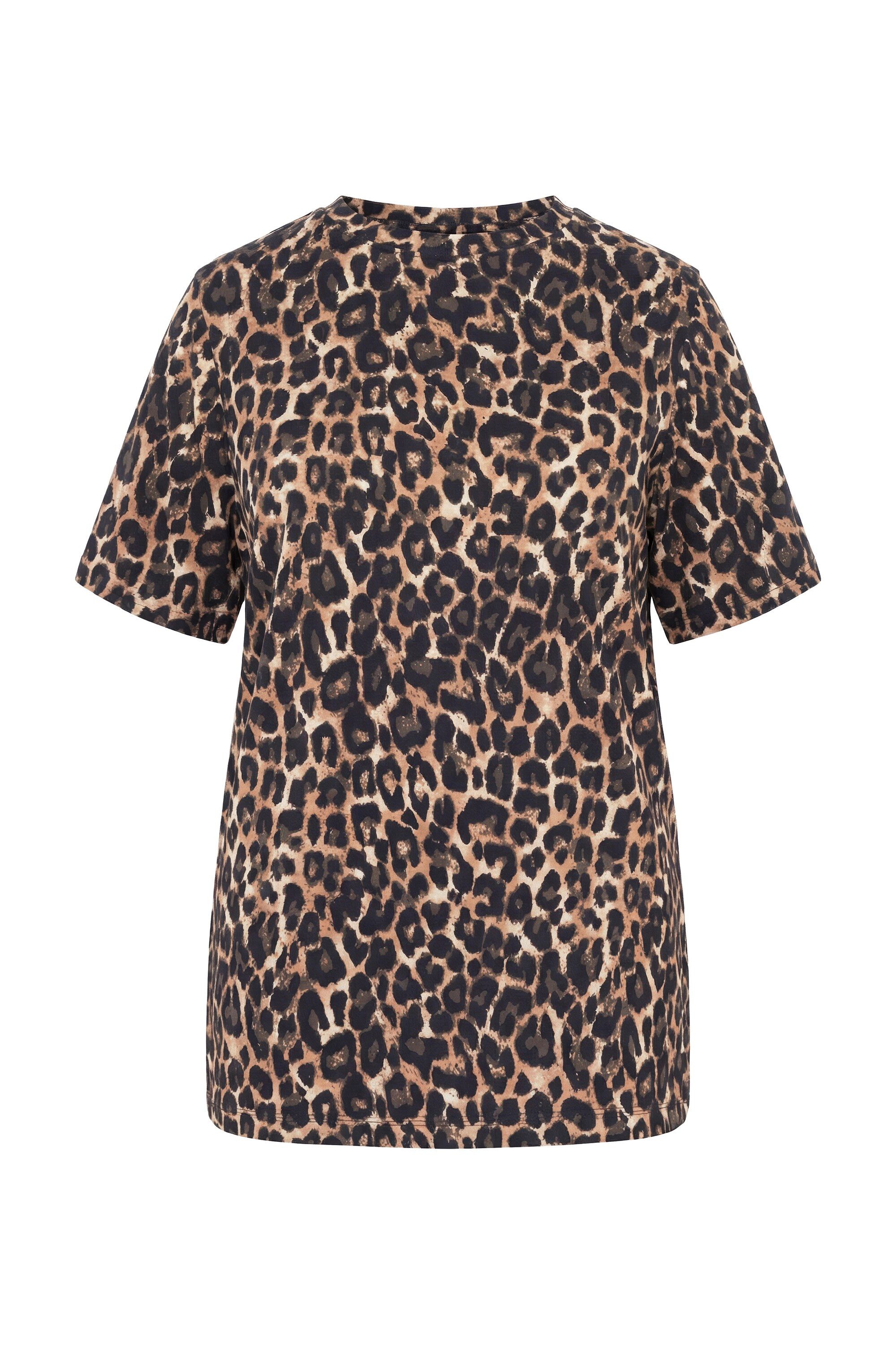 Studio Untold Longshirt Longshirt langer Classic Shape Leo Halbarm