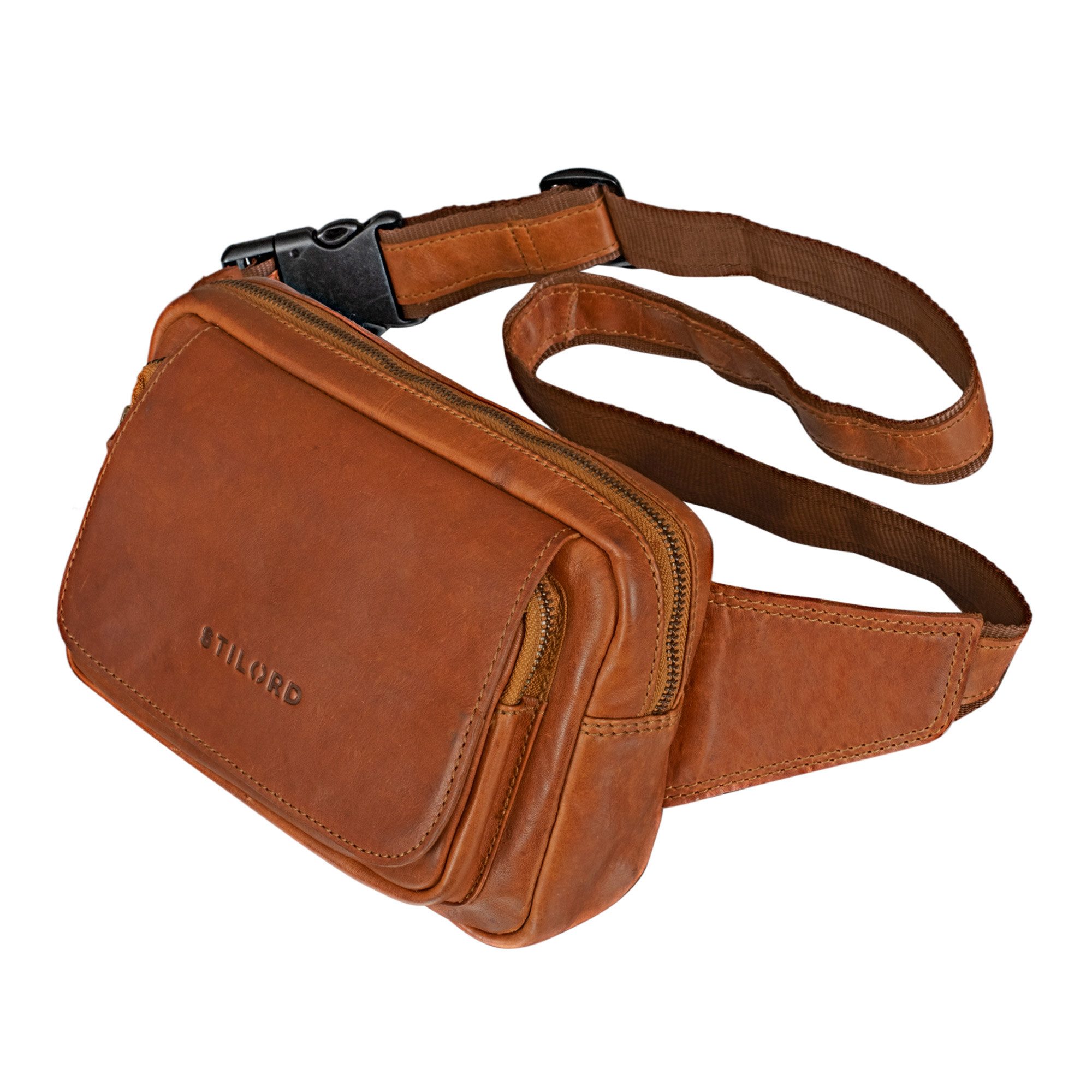 Bauchtasche "Boston" Gürteltasche Leder Vintage