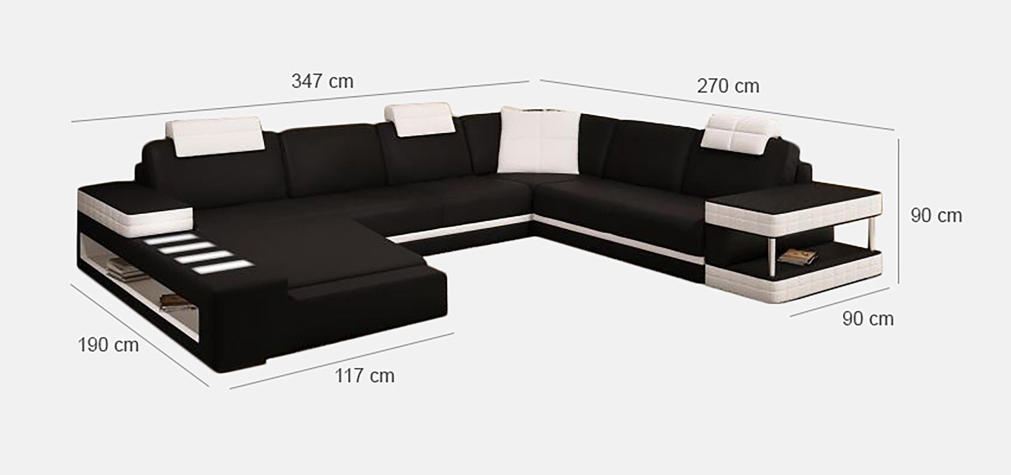 JVmoebel Ecksofa Designer Made Couch Europe Modern in Neu, Premium schwarz Ecksofa Eck xxl