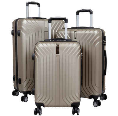 MONOPOL® Hartschalen-Trolley Valis Hartschalen-Trolley Reisekoffer M-L-XL ABS Hartschalenkoffer, drehbar um 360° & 4x Doppelrollen