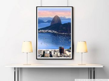 Sinus Art Poster Landschaftsfotografie 60x90cm Poster Rio De Janeiro in der Abendsonne Brasilien