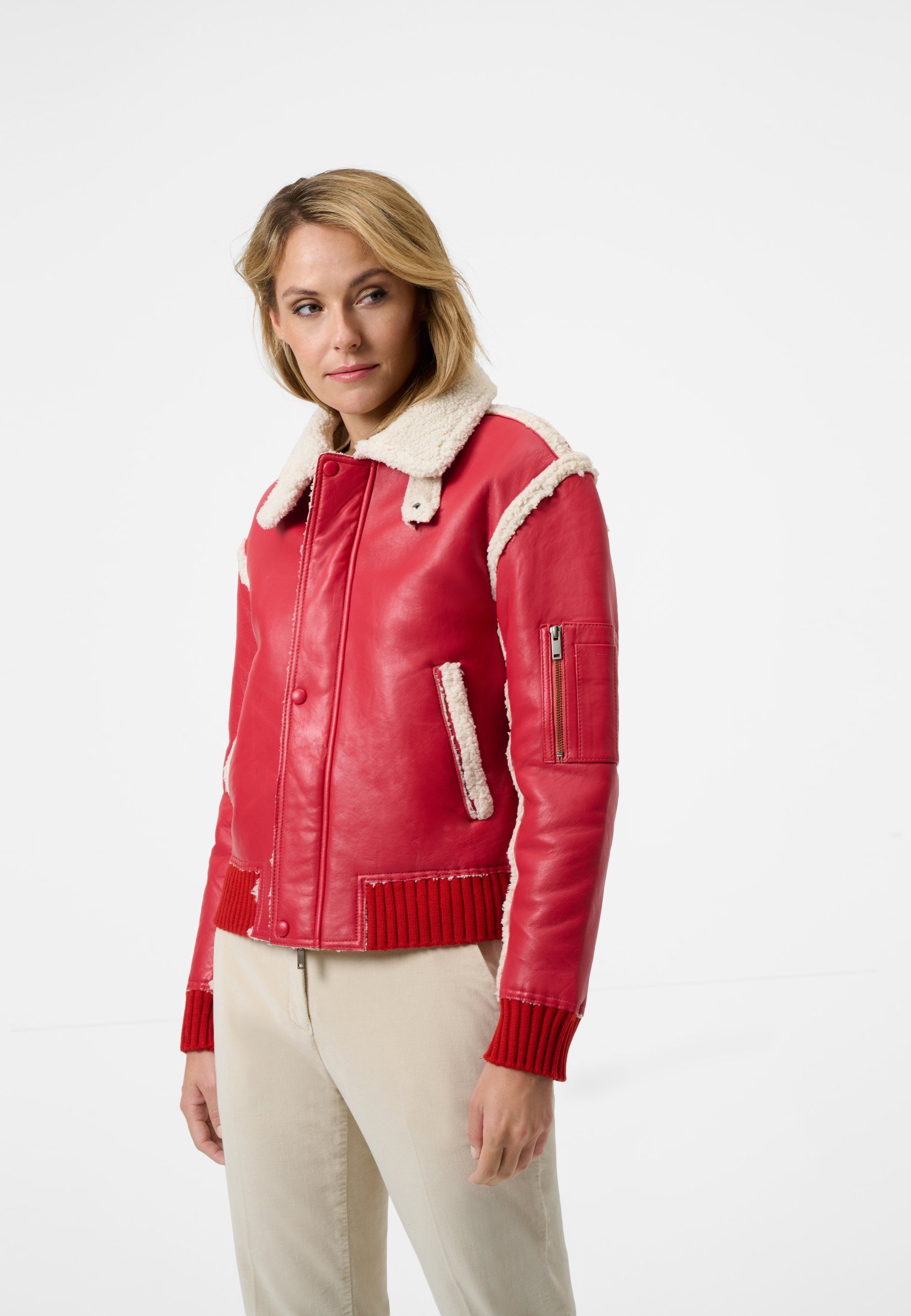 RICANO Lederjacke Carmen Hochwertiges Lamm-Nappa-Leder
