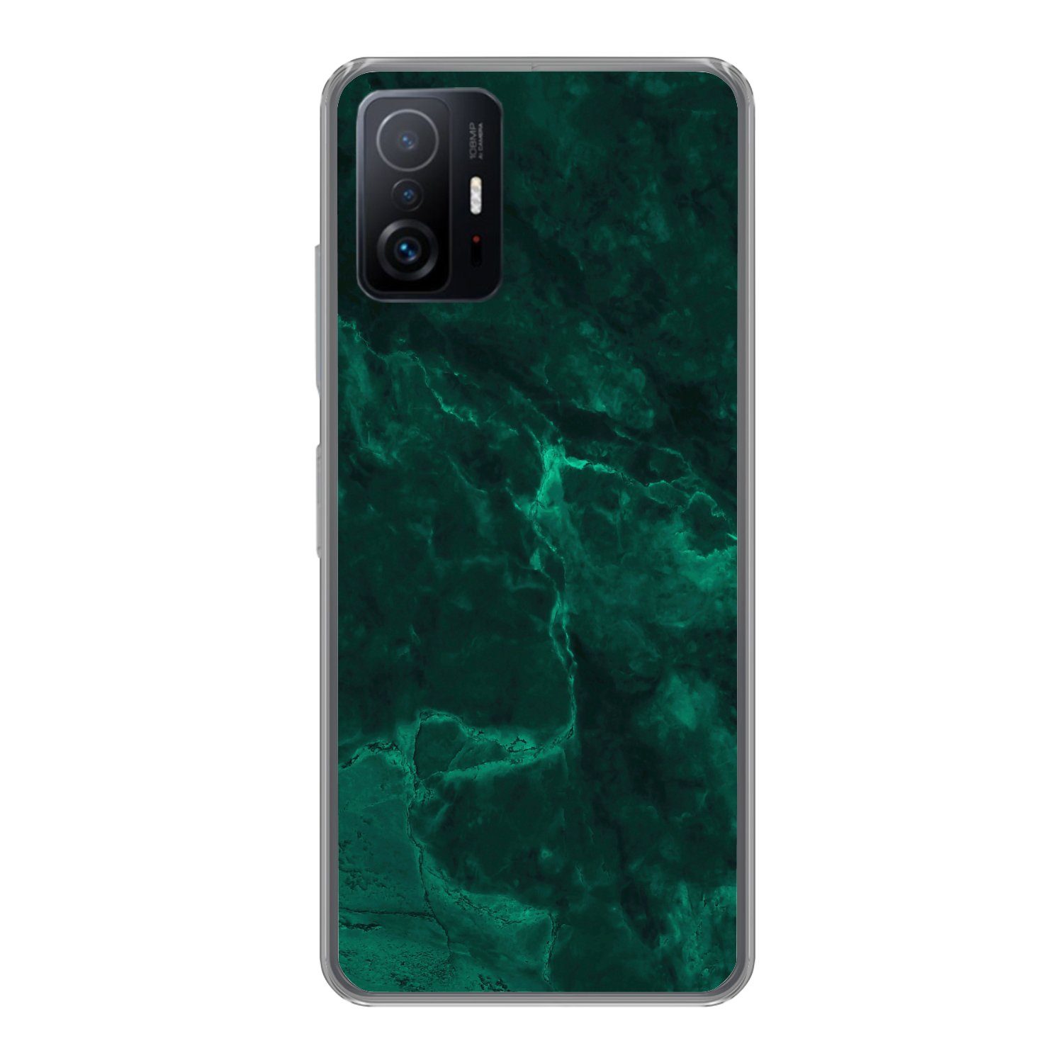 MuchoWow Handyhülle für Xiaomi 11T Pro Marmor - Limone - Grün - Strukturiert - Marmoroptik, Phone Case, Silikon, Schutzhülle Dünn