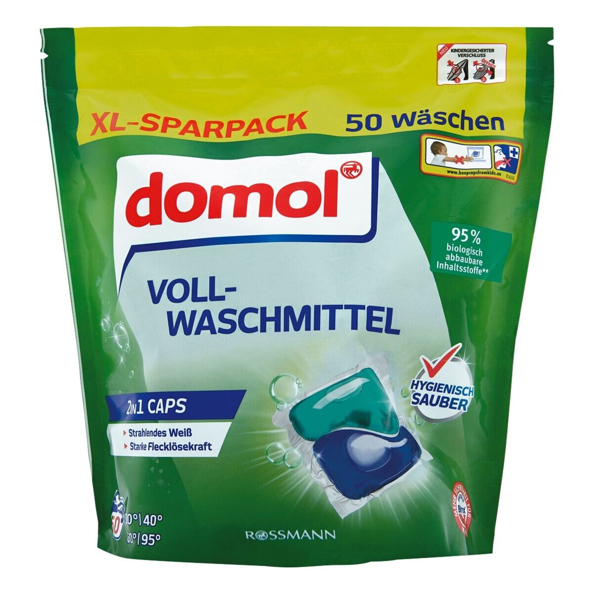 Domol 2in1 Vollwaschmittel (50 WL, 50 Caps)