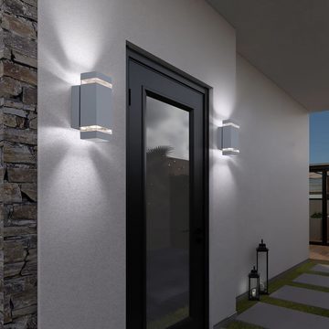 Kanlux Außen-Wandleuchte, Leuchtmittel inklusive, Warmweiß, LED Wand Leuchte Up Down Strahler Grundstück Lampe Außen