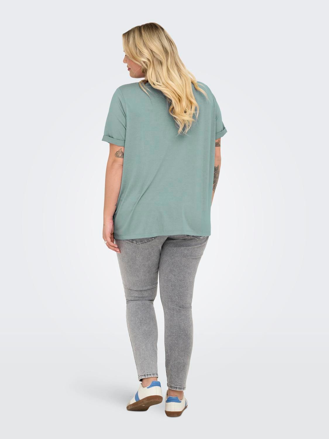 ONLY CARMAKOMA Kurzarmshirt CARMOSTER S/S FOLD günstig online kaufen