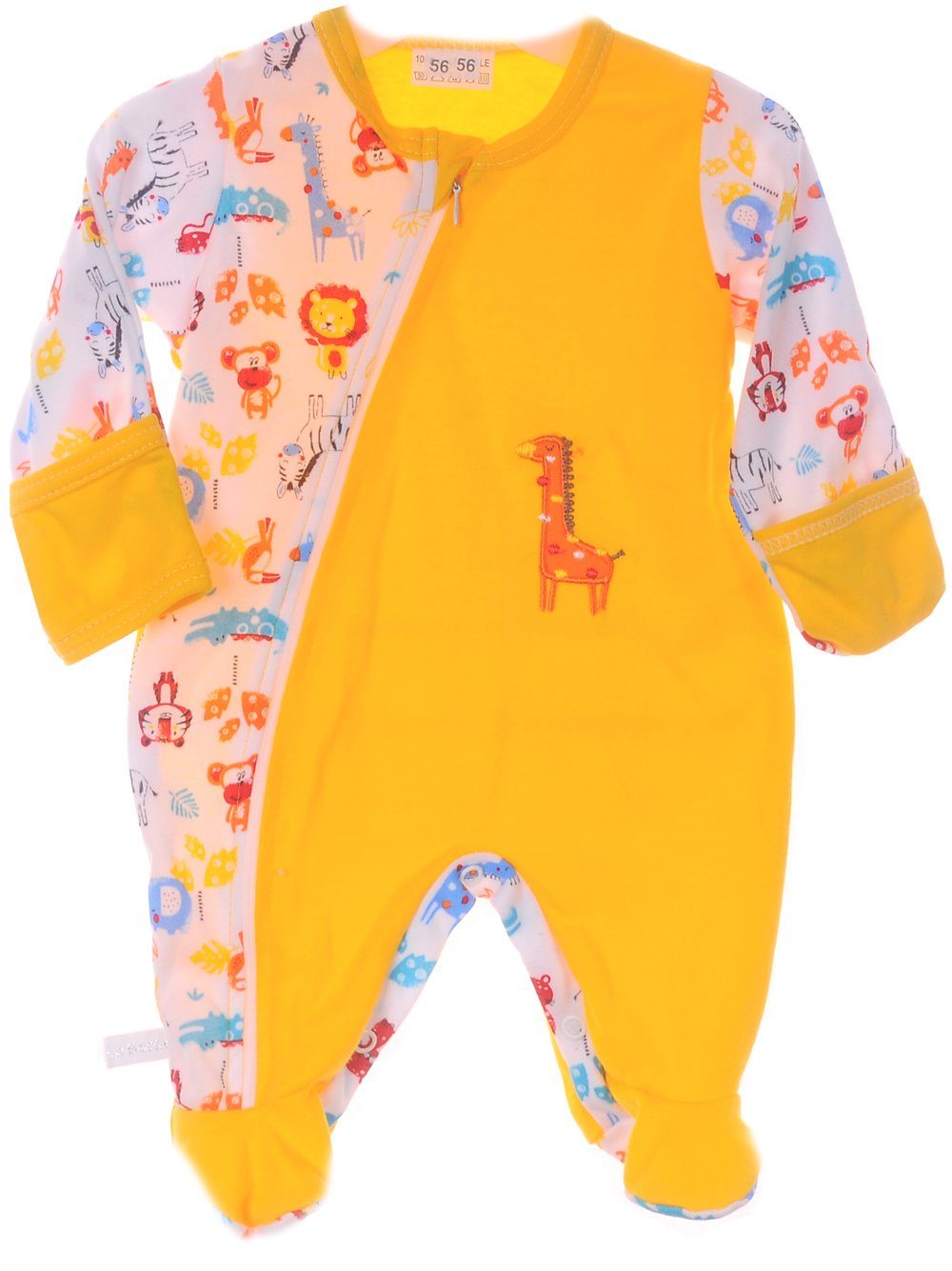 La Bortini Strampler Strampler Baby Overall mit Kratzschutz Schlafanzug 44 50 56 62 68 74