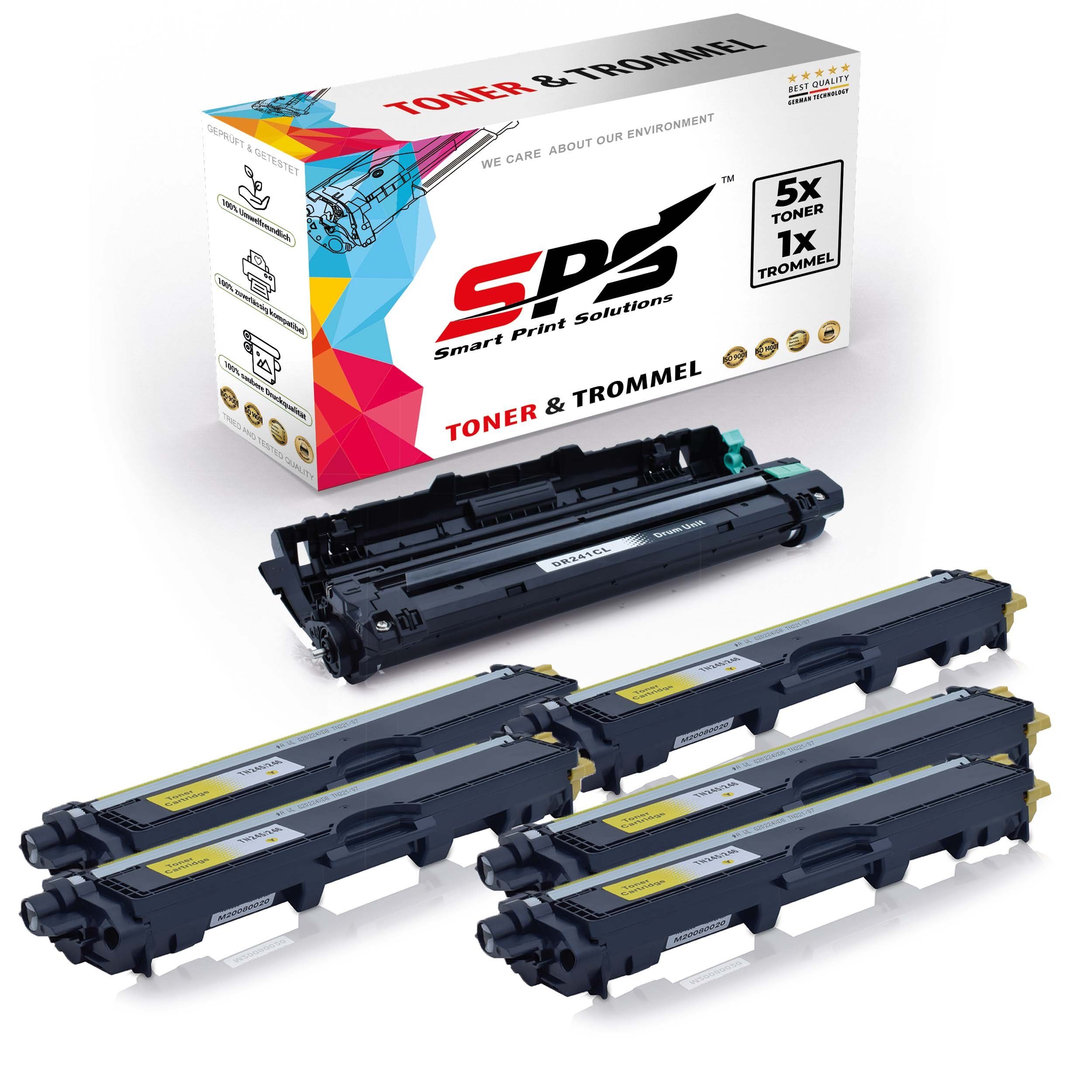 SPS Tonerkartusche Kompatibel Pack) TN-245Y, Brother DCP-9020 DR-241CL für (6er