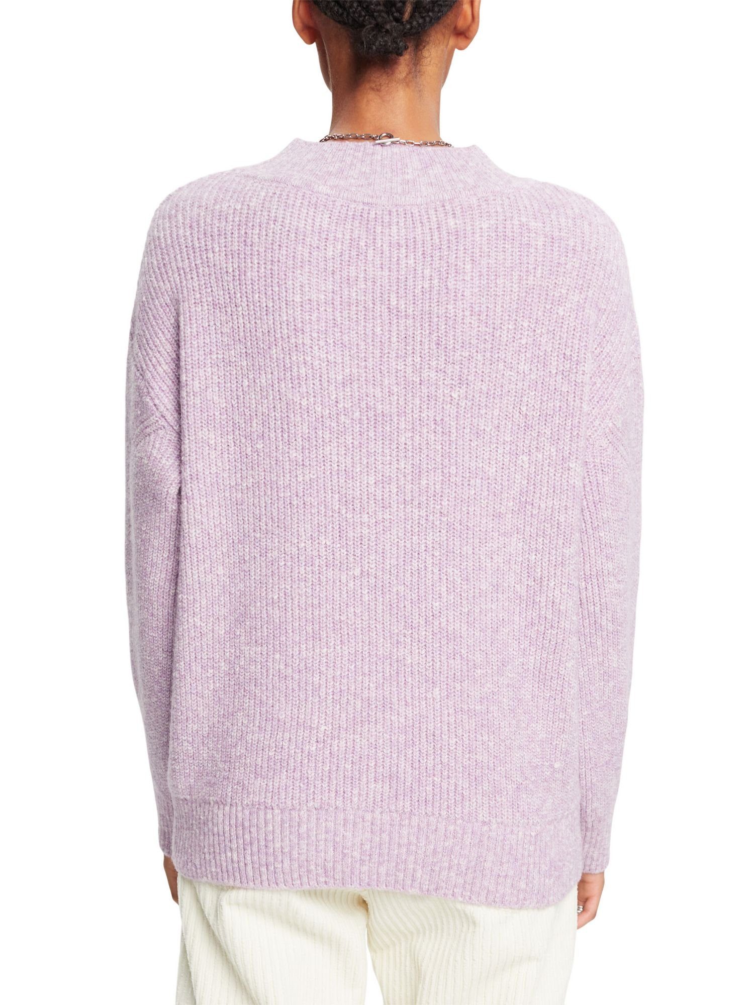 Mouliné-Effekt mit Strickpullover Esprit Rundhalspullover LILAC