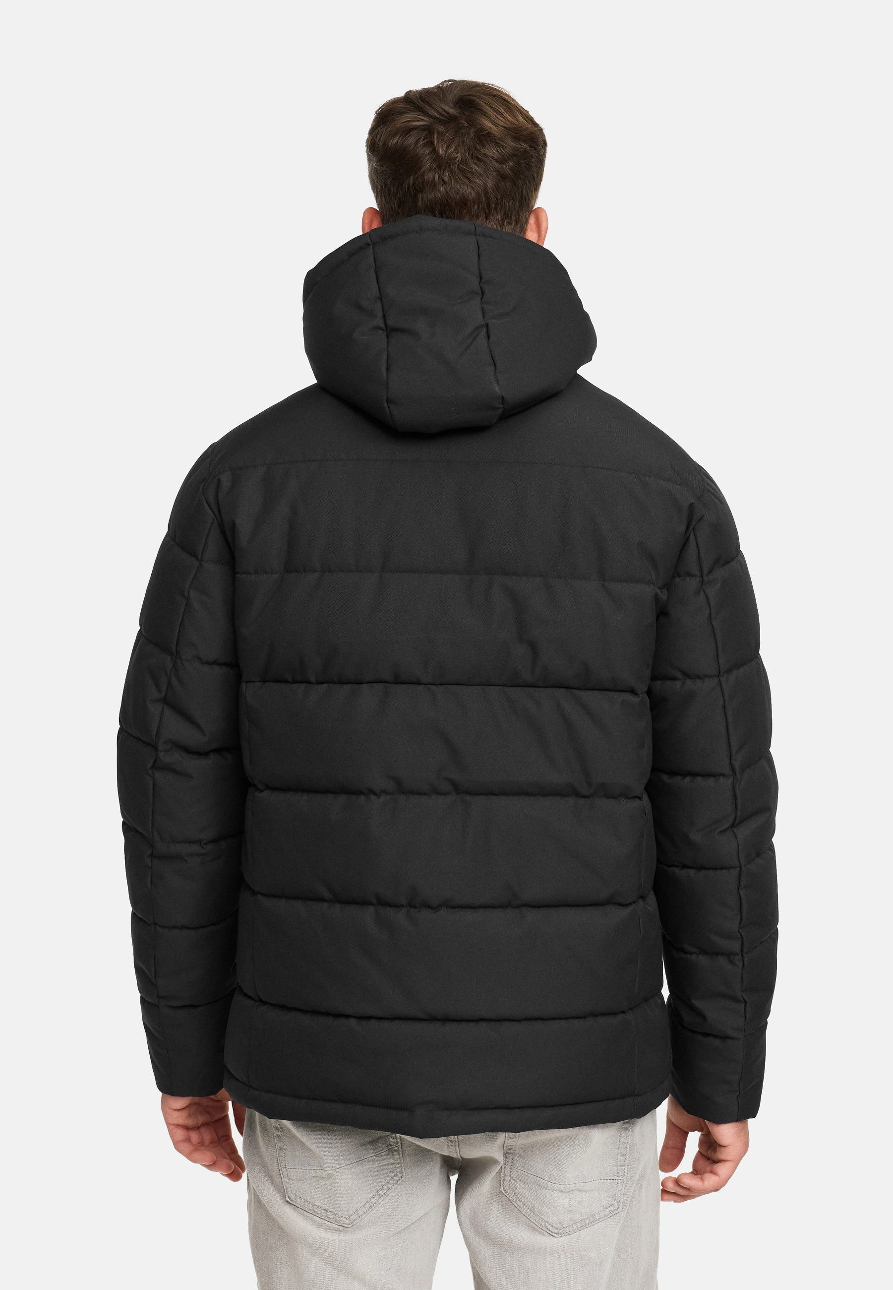 Indicode Winterjacke Herren INHebero Jacke Winter Herrenjacke Wattierte Steppjacke mit Kapuze und Reißverschluss