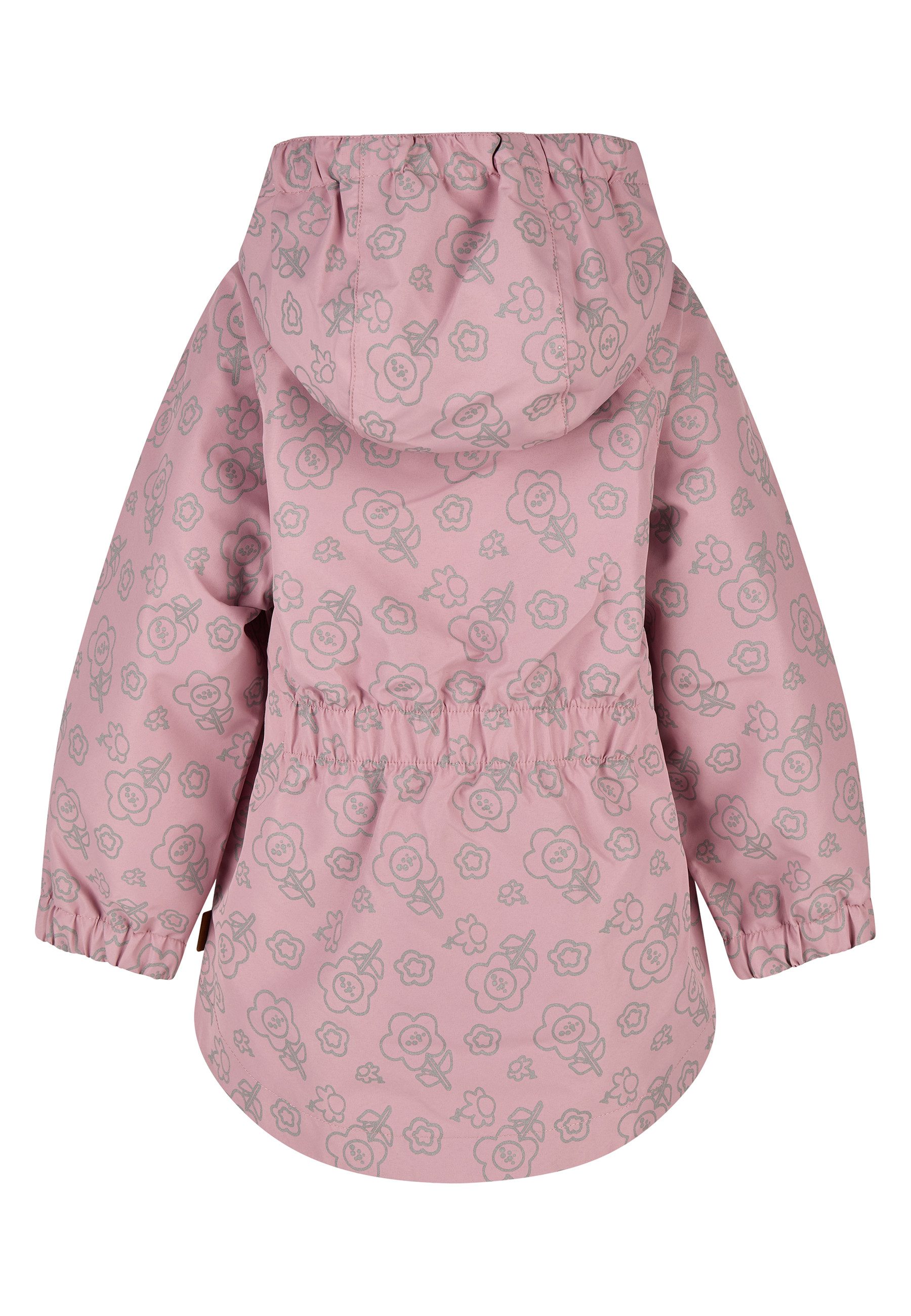 Sterntaler® Regenjacke Regenjacke gefüttert Blume (1-St) Gefütterte, wasserabweisende Regenjacke mit Reflexdruck