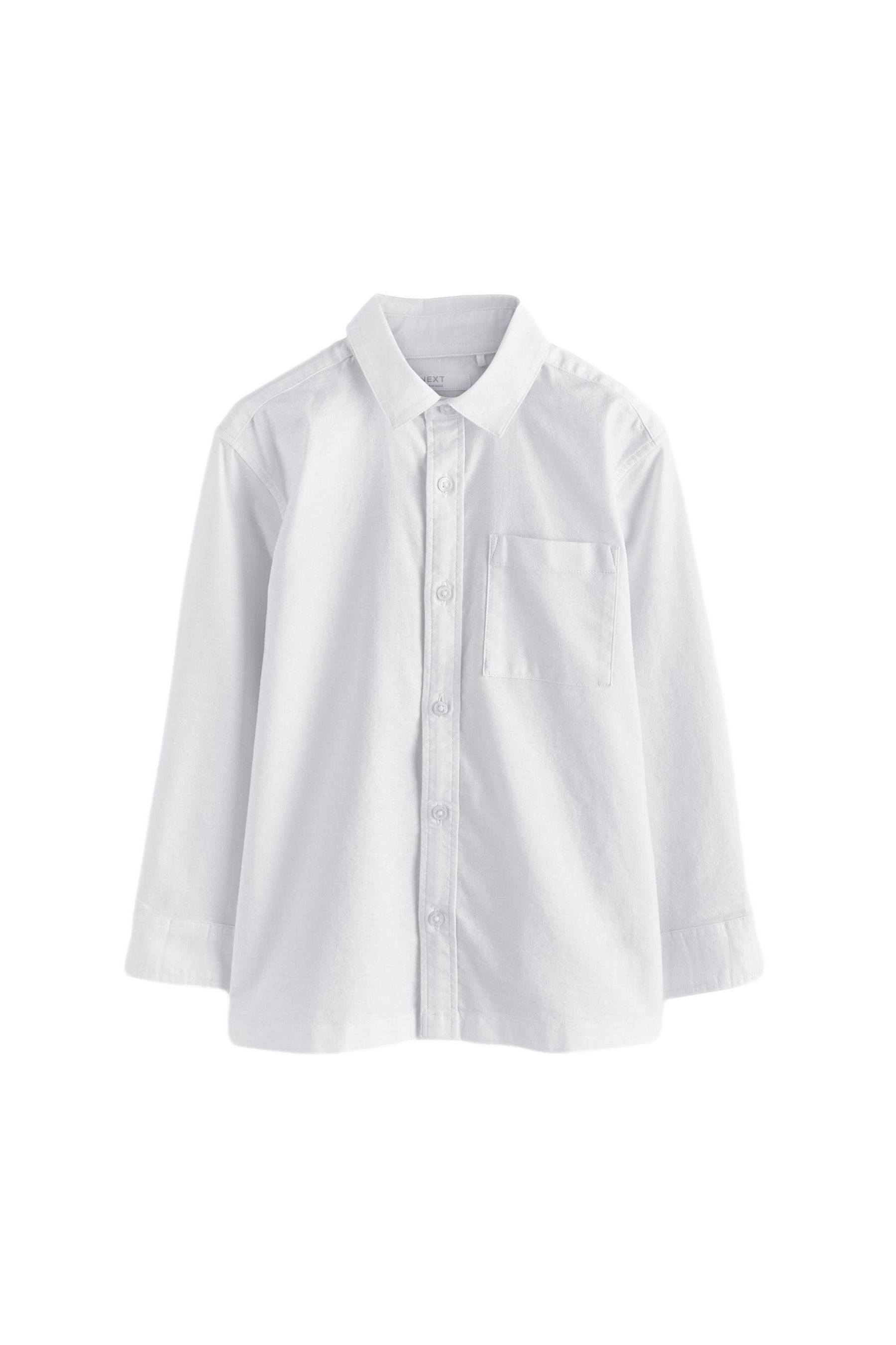Langarmhemd Relaxed Fit Oxford-Hemd aus 100 % Baumwolle