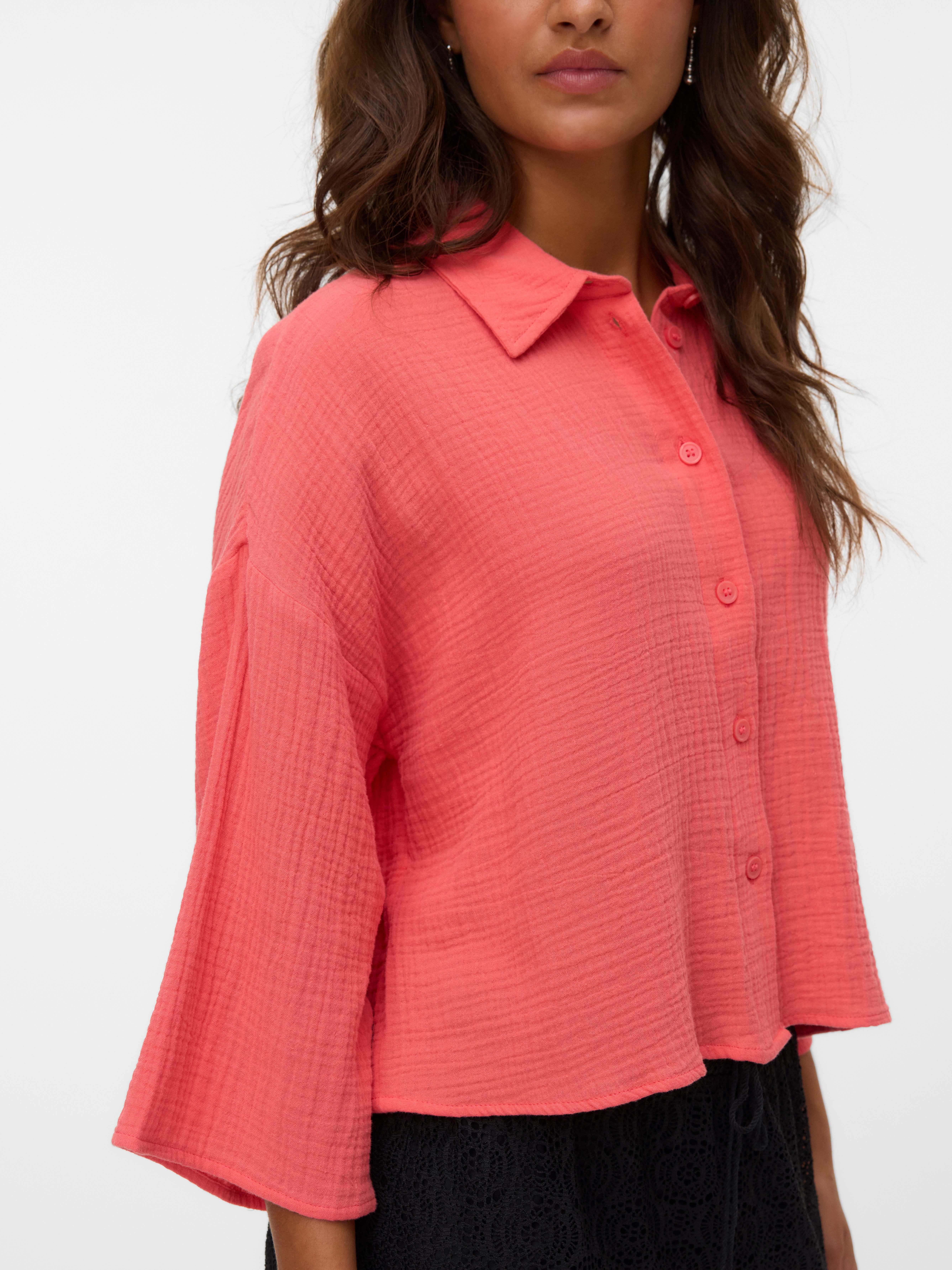 Vero Moda Hemdbluse VMNATALI CROP SHIRT WVN NOOS Baumwolle, loose fit günstig online kaufen