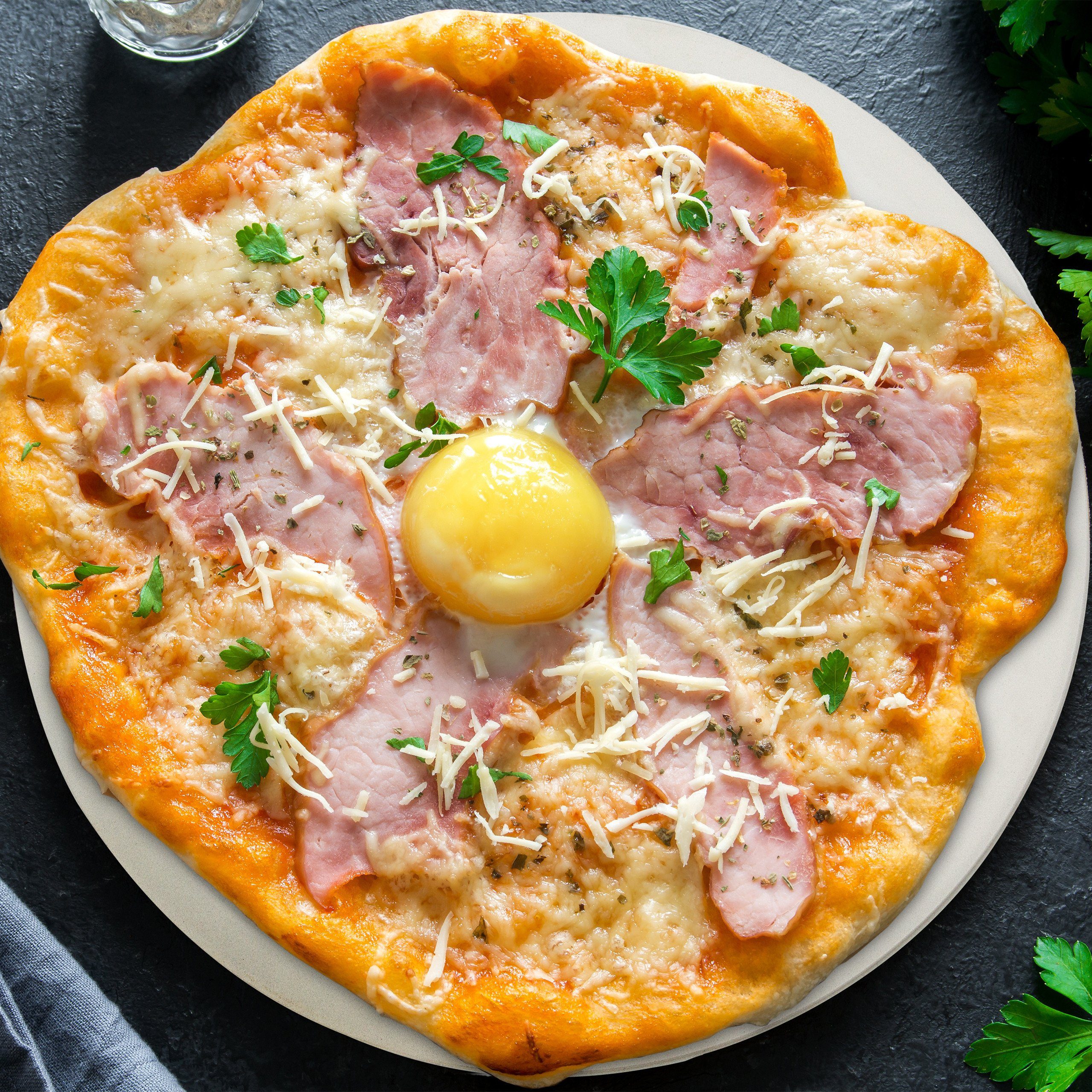 relaxdays Pizzastein rund aus Cordierit, Cordierit