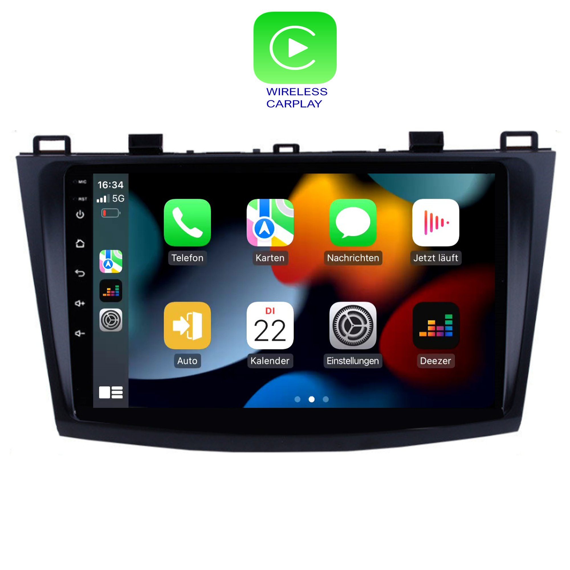 TAFFIO Für Mazda 3 04-09 9" Touchscreen Android Autoradio CarPlay AndroidAuto Einbau-Navigationsgerät