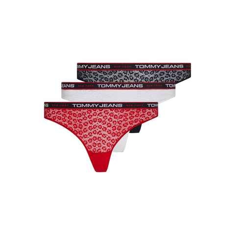 Tommy Hilfiger Underwear T-String TJ 3P THONG LACE (3-St., 3er-Pack) mit elastischem Bund