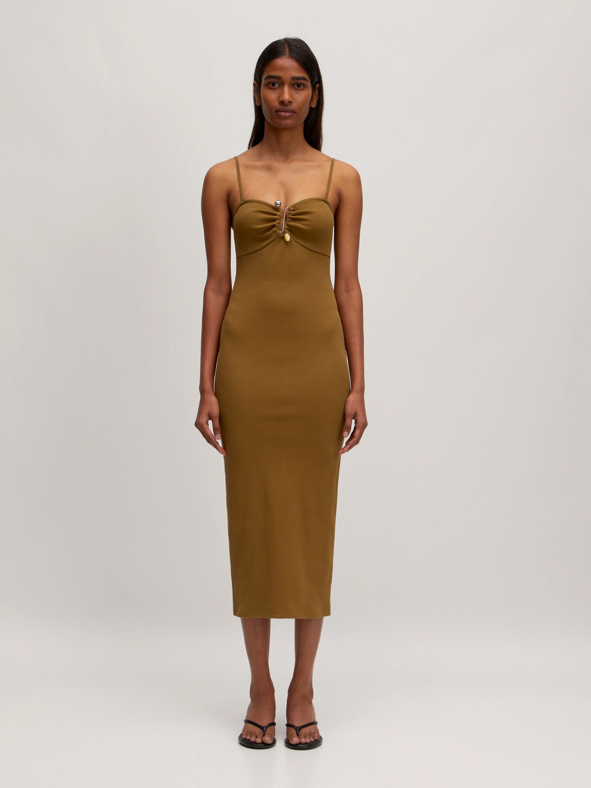 EDITED Midikleid Lilian (1-tlg) Drapiert/gerafft