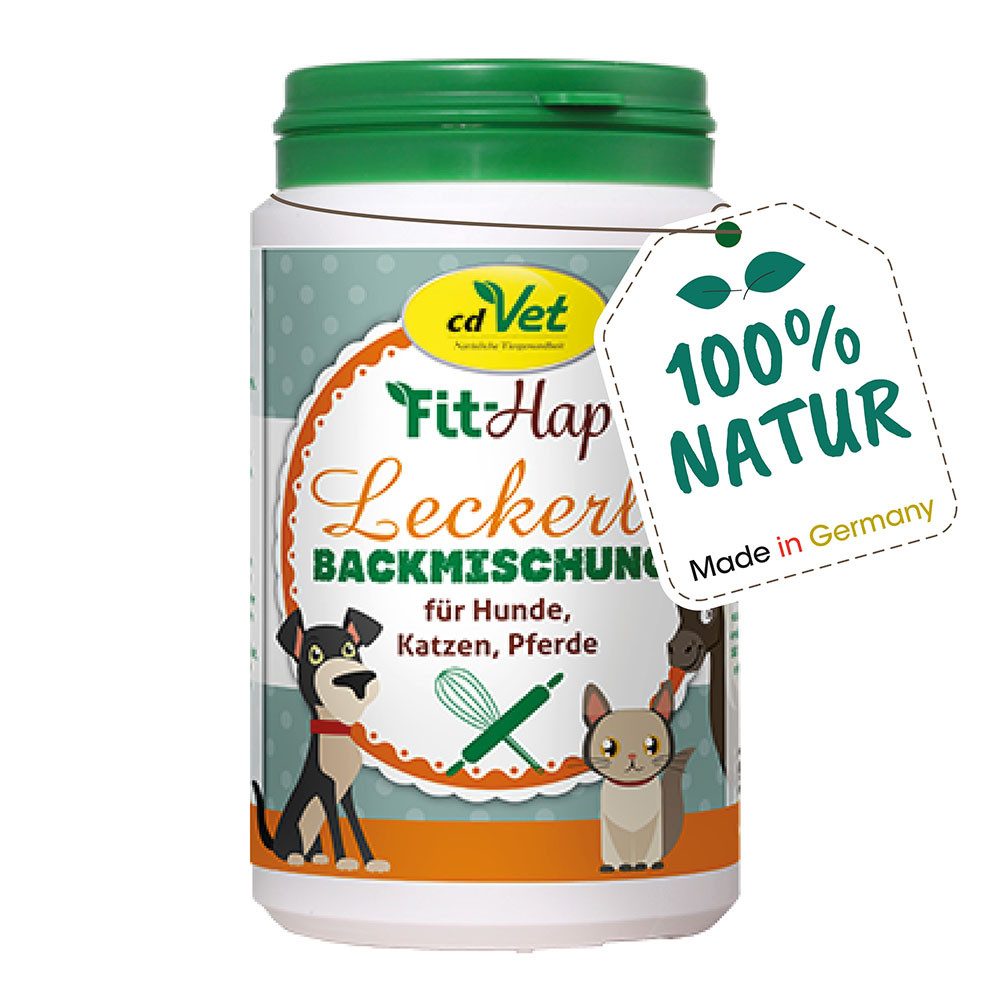 cdVet Fit-Hap Backmischung Leckerli, Snack für: Pferd, Katzen, Hunde, Für die einfache Herstellung selbstgemachter und gesunder Kekse