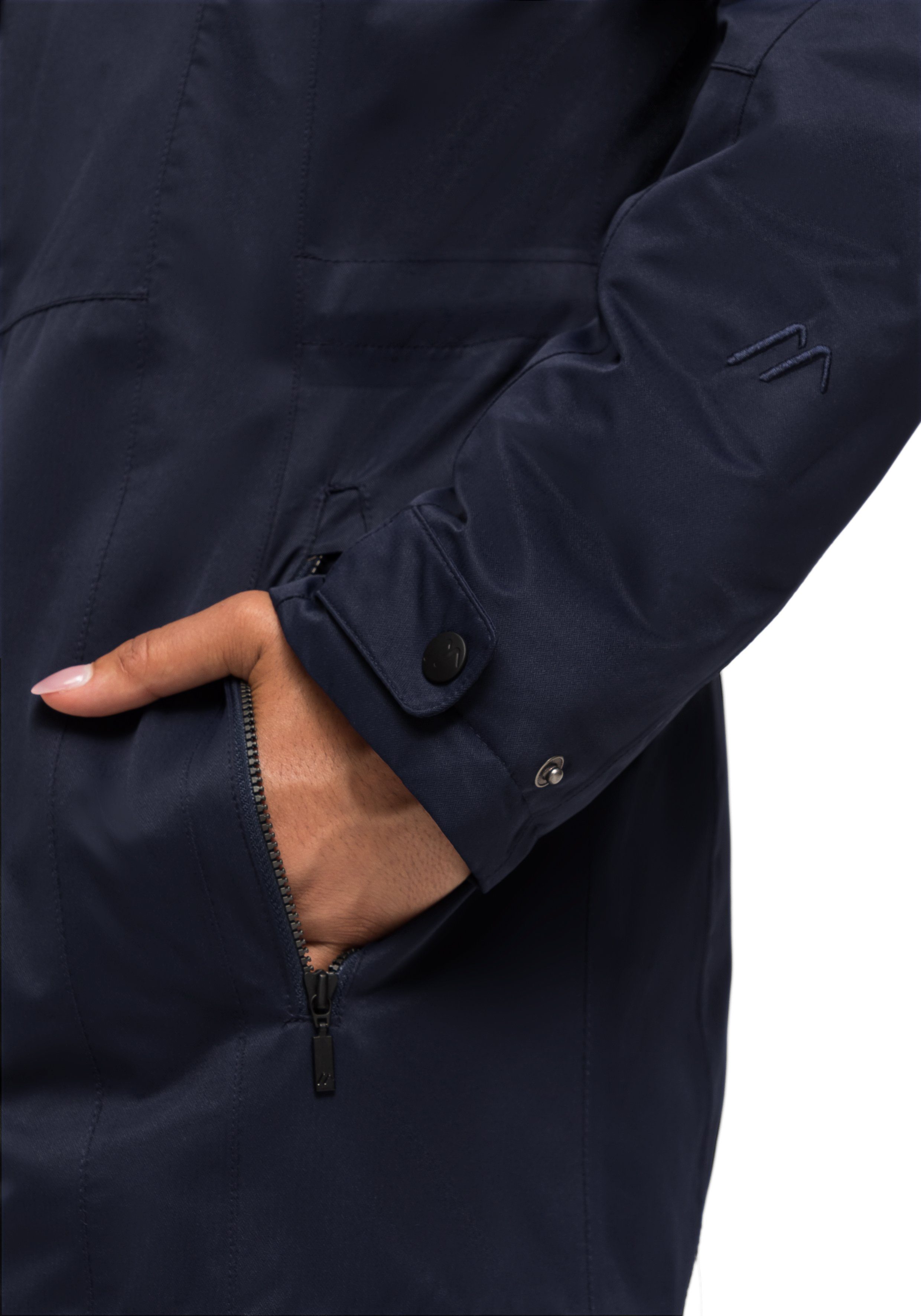 Maier Sports Wetterschutz Outdoor-Mantel Lisa 2 Funktionsjacke dunkelblau vollem mit