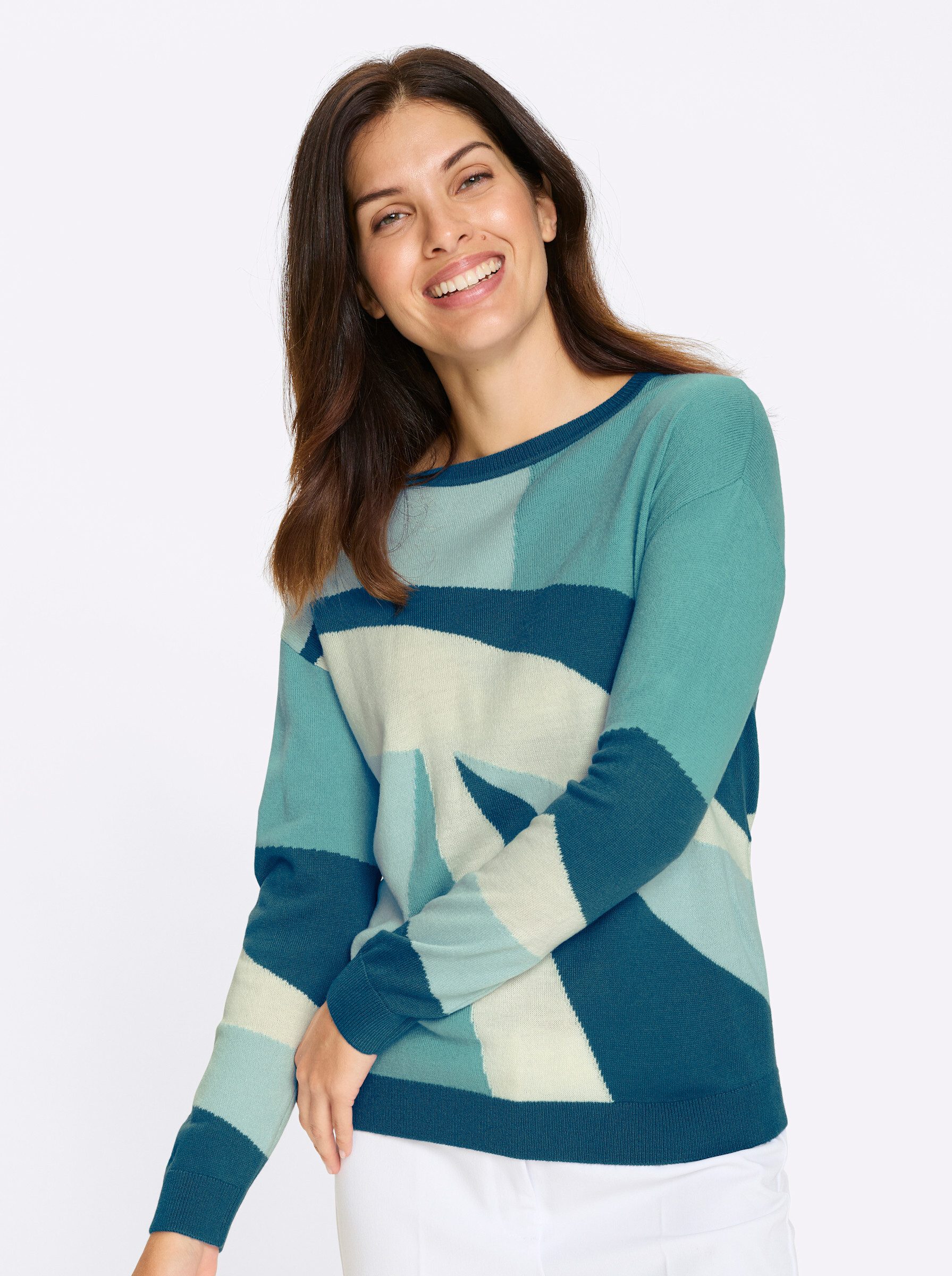 Sieh an! Strickpullover Langarm-Pullover günstig online kaufen