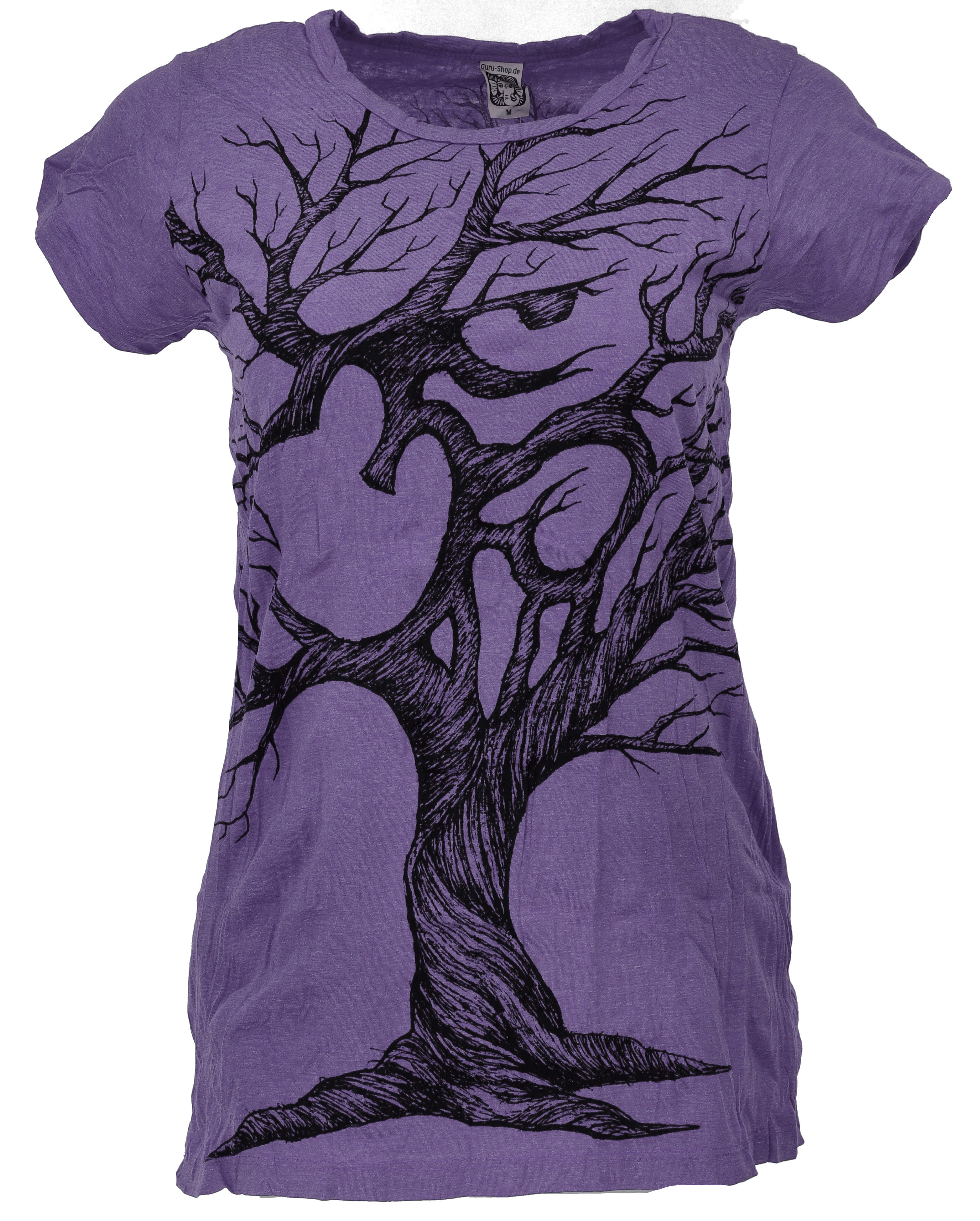 Guru-Shop T-Shirt GURU Basic T-Shirt, Damen Yoga Shirt,.. Festival, Goa Style, alternative Bekleidung
