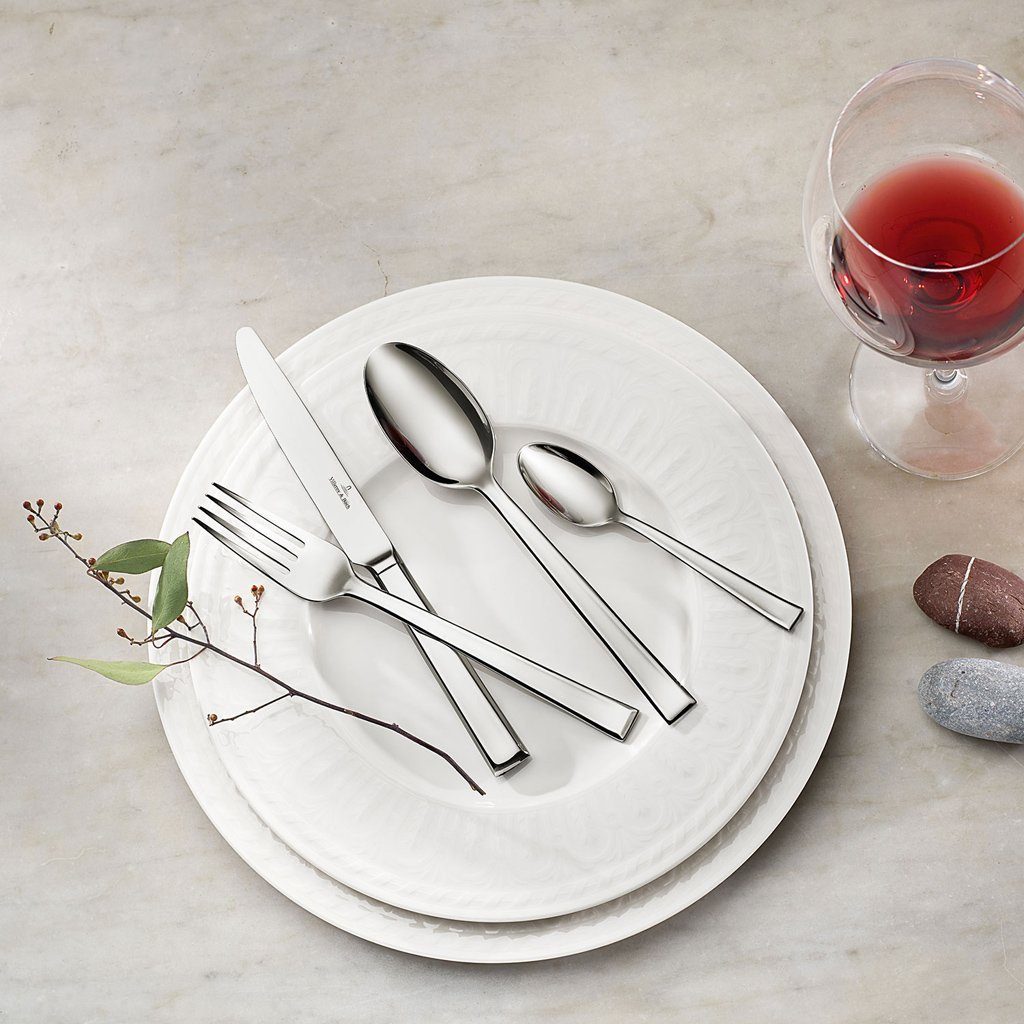 Villeroy & Boch Besteck-Set Victor Tafelbesteck 24tlg. 44x28x5cm (24-tlg), 6 Personen, Edelstahl, Edelstahl, 24 Stck, spülmaschinenfest