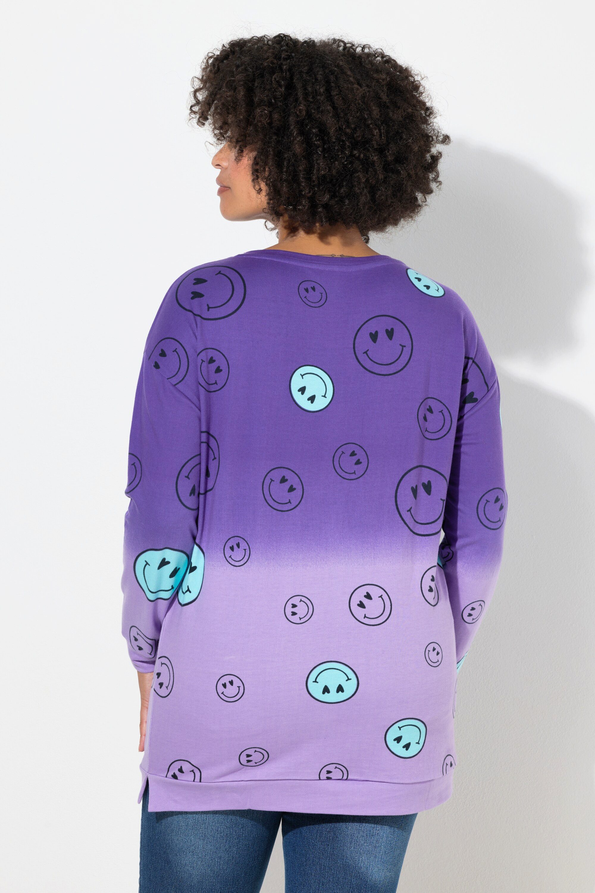 Angel of Style Sweatshirt Sweatshirt oversized Farbverlauf Smiley Langarm