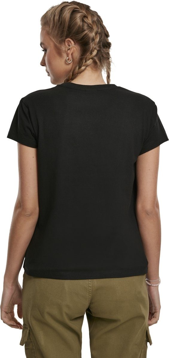 black Damen Box Ladies Tee T-Shirt (1-tlg) CLASSICS Basic URBAN