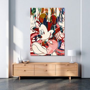 ArtMind XXL-Wandbild Micky - Jump - Vintage, Premium Wandbilder als Poster & gerahmte Leinwand in 4 Größen, Wall Art, Bilder fürs Wohnzimmer und Büro