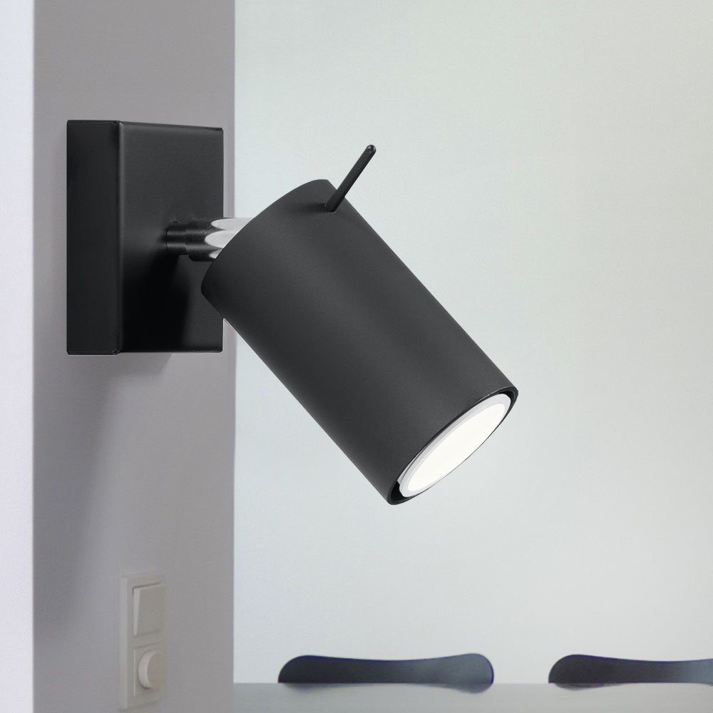 Wandlampe, schwarze Wandleuchte etc-shop Spot Wandspot schwarz Wandleuchte, inklusive, Leuchtmittel Strahler nicht