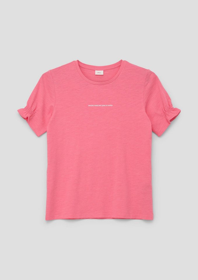 s.Oliver Kurzarmshirt T-Shirt T-Shirt mit Schriftprint