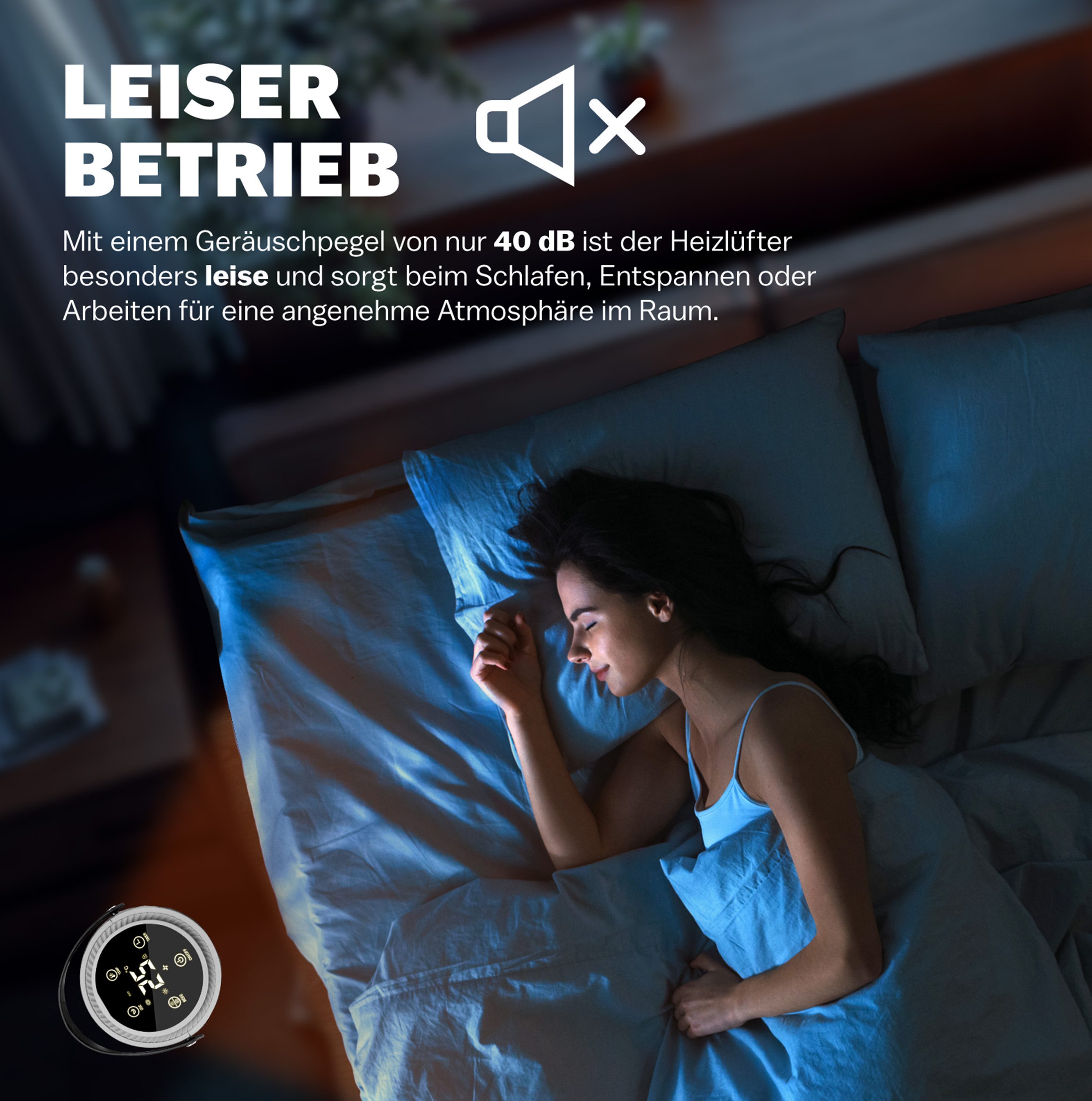 monzana Heizlüfter, 2000 W, Keramik Heizlüfter 2000W 4 Betriebsmodi 15-35°C Energiesparend 70°