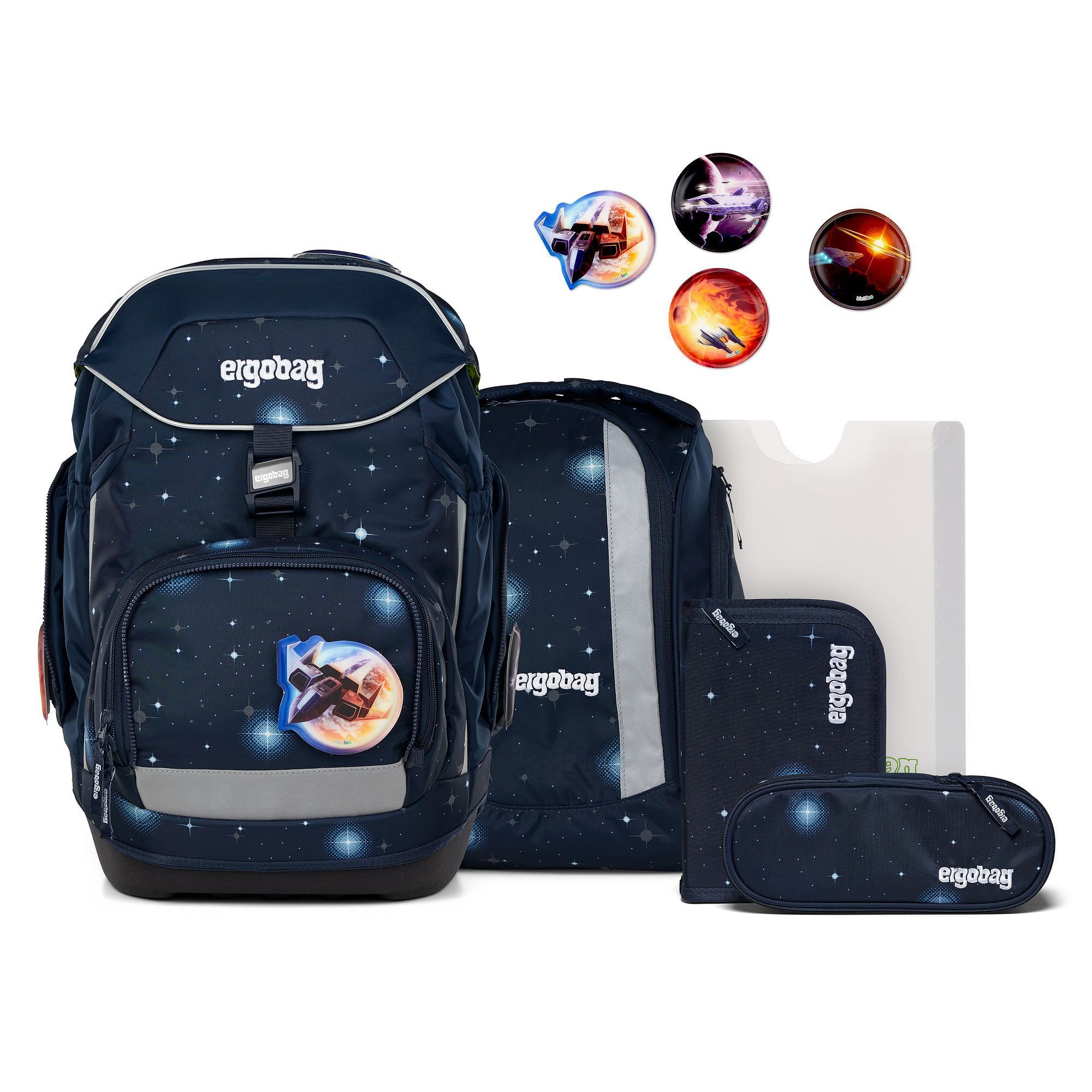 ergobag Schulranzen Pack (6-tlg), Polyester