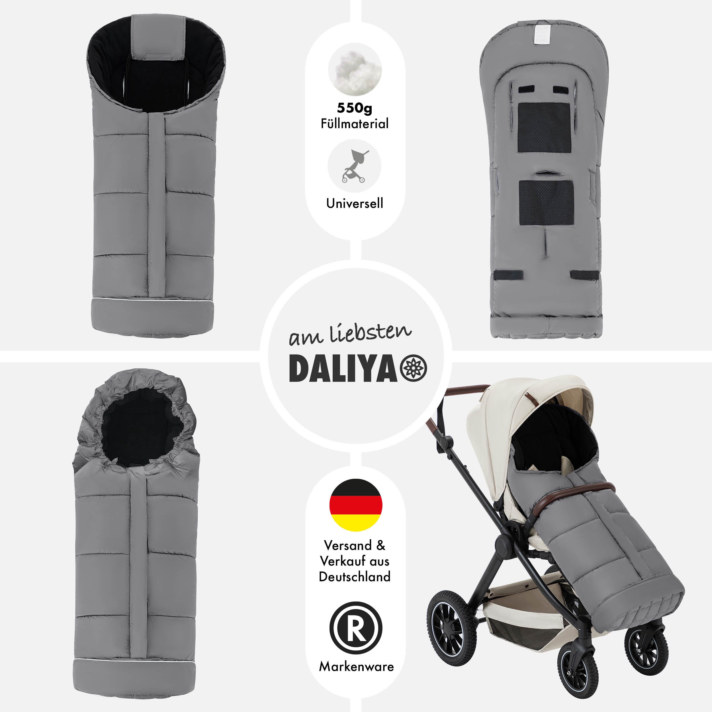 Daliya® Fußsack Fußsack und Schlafsack für Buggy und Sportsitz, Winterfußsa günstig online kaufen