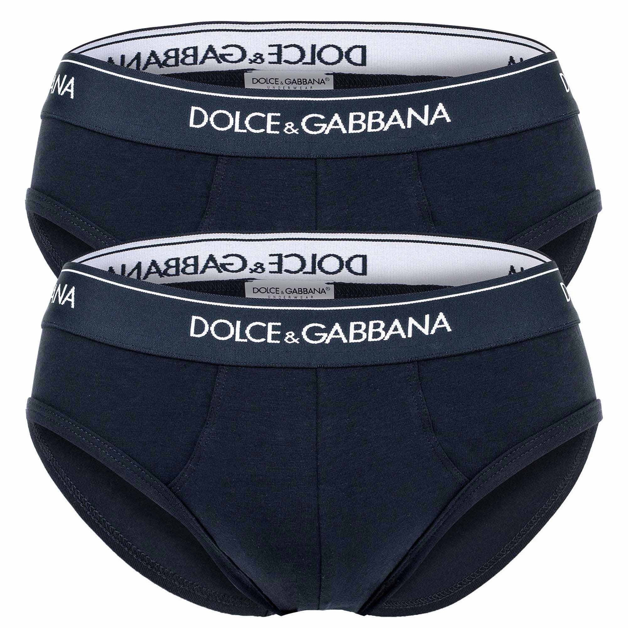 DOLCE & GABBANA Slip Herren Slip 2er Pack Baumwolle (Packung, 2er Pack)