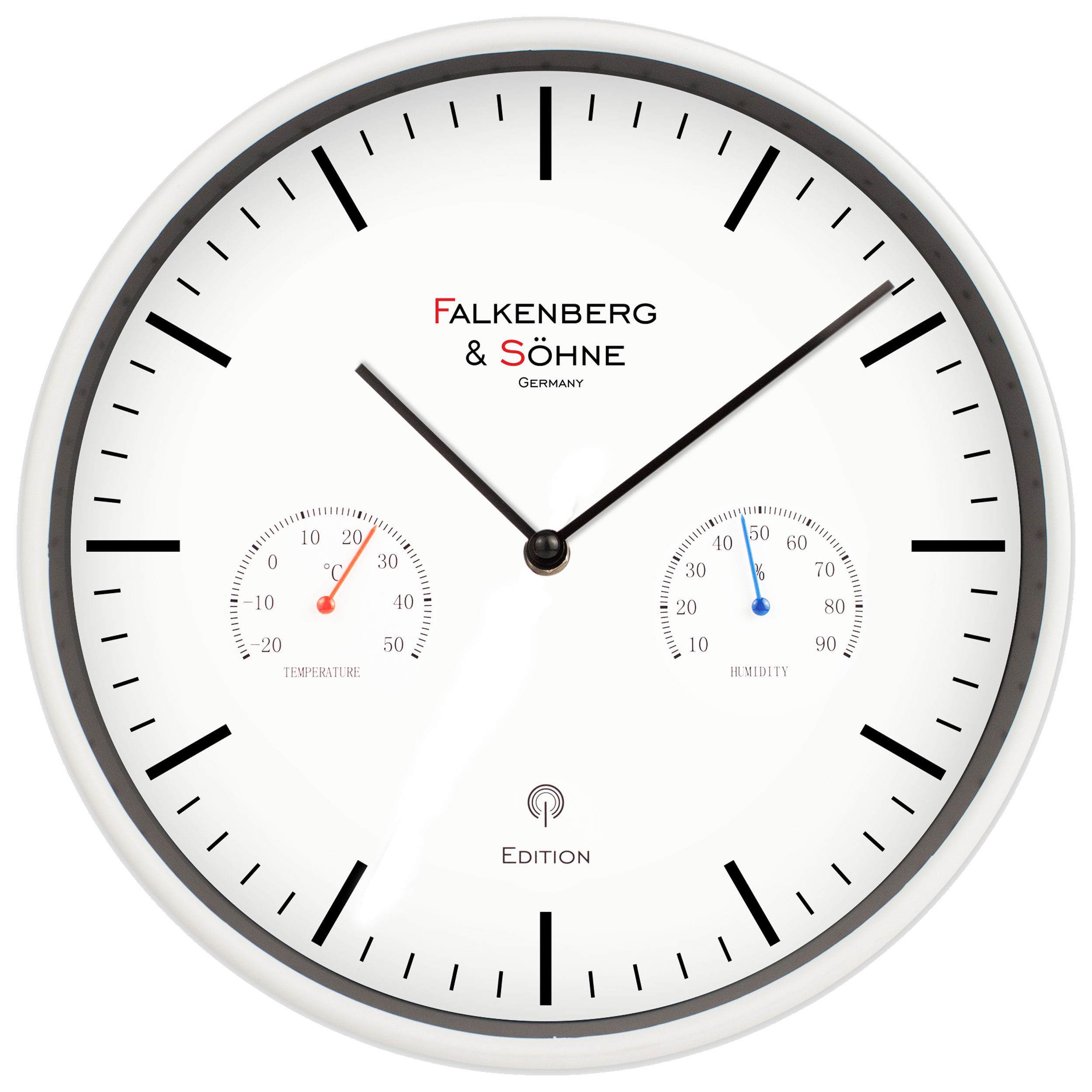 Miraval Funkwanduhr Funkwanduhr 250 mm Thermometer Hygrometer günstig online kaufen