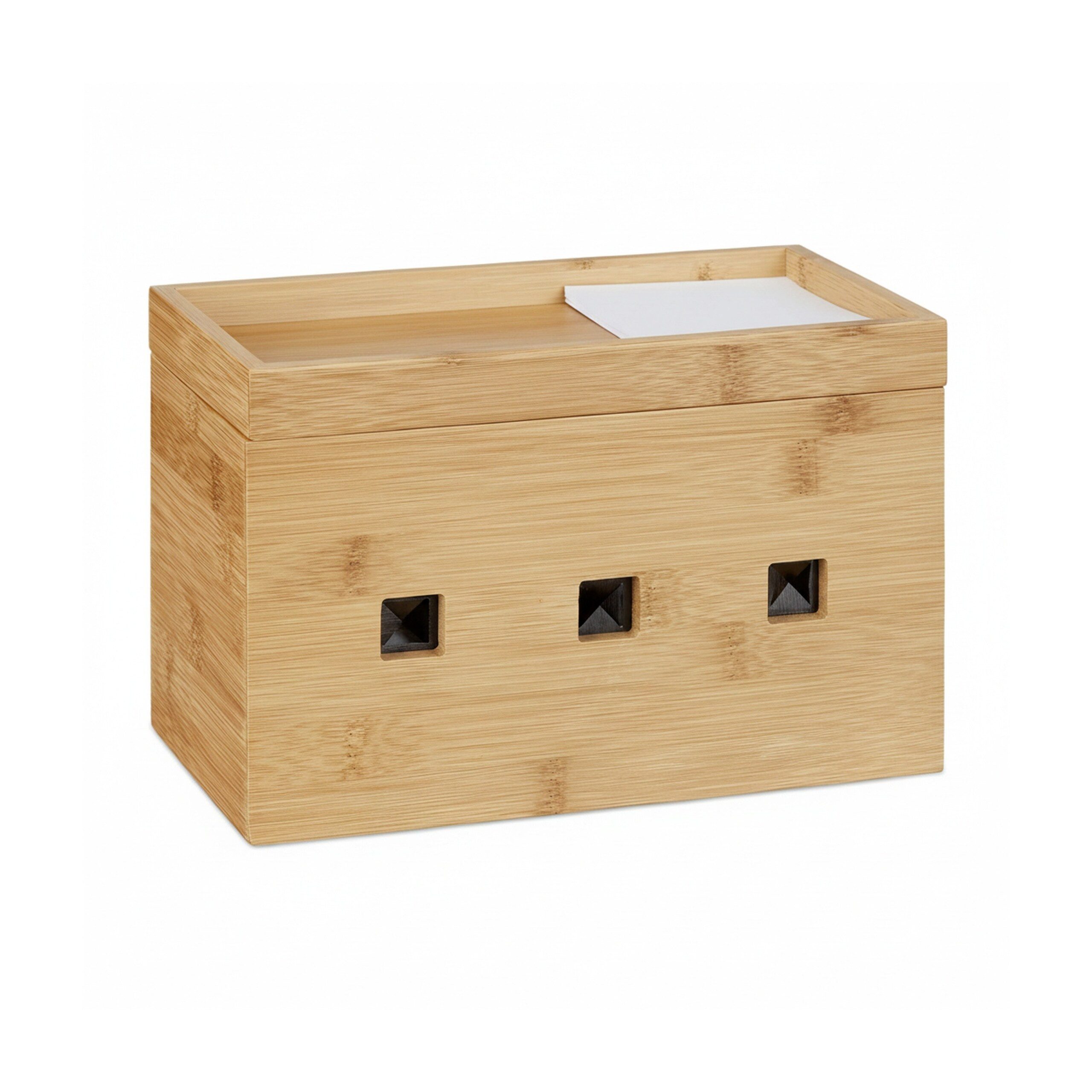 relaxdays Kabelbox Bambus