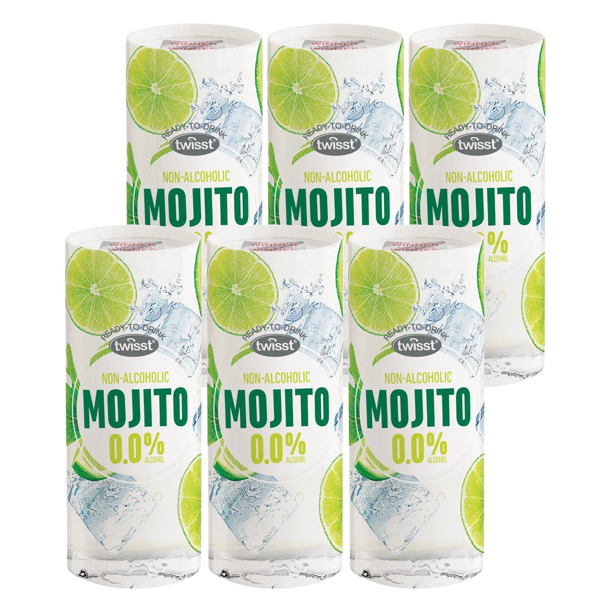 twisst Mixgetränk, Twisst Mojito Spritzig und erfrischend alkoholfrei 240ml 6er Pack