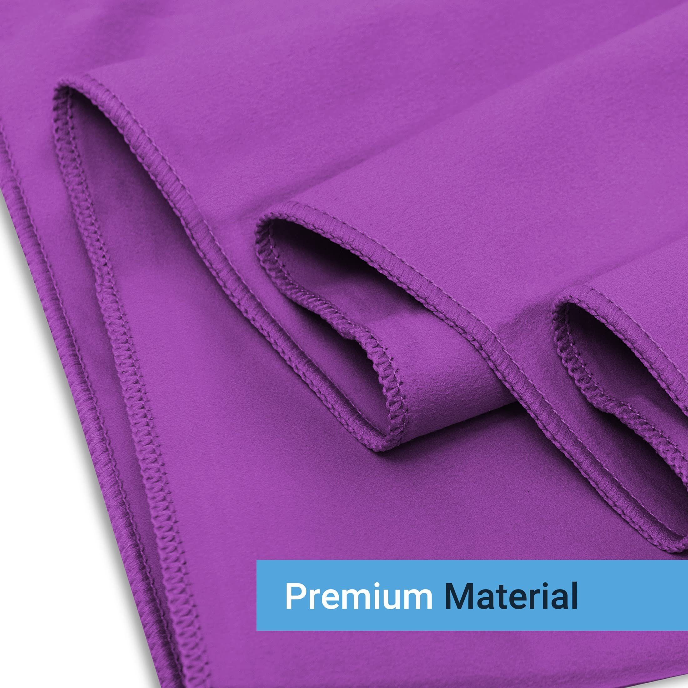 Purple Kompakt, MNT10 perfekt Microfaser Handtuch eignen Case - Ultra Sporthandtuch Handtücher Sich Mit als Mikrofaser Sporthandtuch Leicht,
