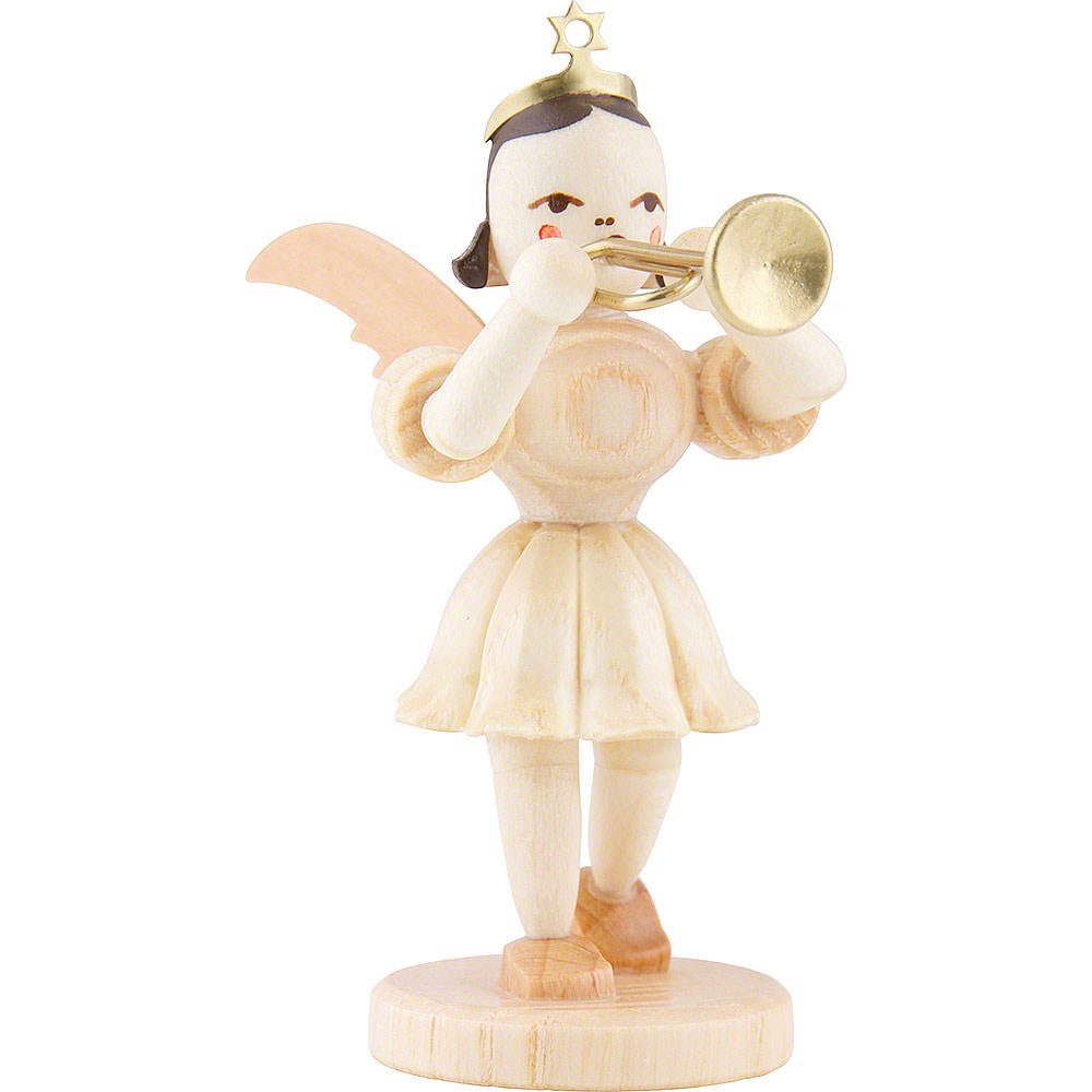 Blank Kunstgewerbe Dekofigur Kurzrockengel mit Trompete, natur (6,6cm) von Blank Kunsthandwerk