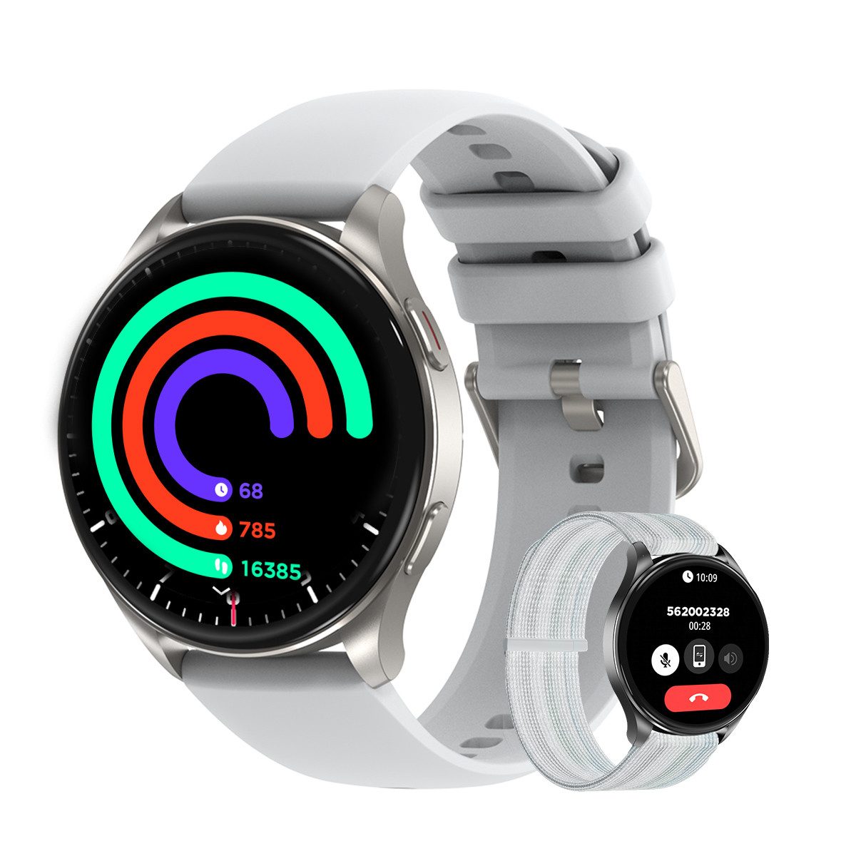 blackview X20 AMOLED 1,43" Smartwatch, mehrsprache, Pulsuhr und Fitness Tracker, Wasserdicht, für Android IOS