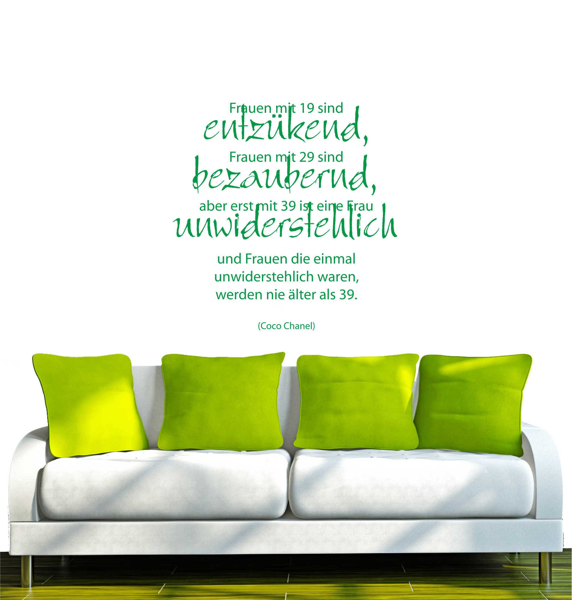 INDIGOS UG Wandtattoo Wandtattoo - Wandaufkleber - w196 Frauen mit 19 29 Spruch