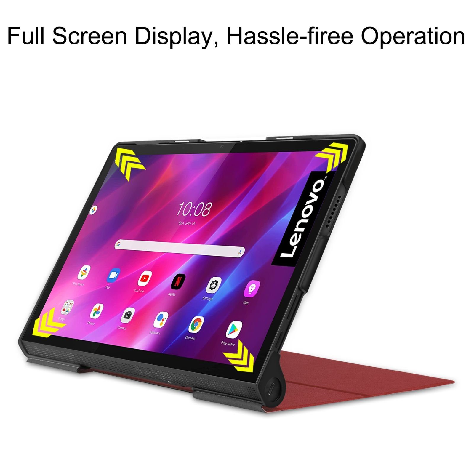 Lobwerk Tablet-Hülle Schutzhülle für Lenovo Yoga Tab 11 YT-J706F 2021 11 Zoll, Wake & Sleep Funktion, Sturzdämpfung, Aufstellfunktion