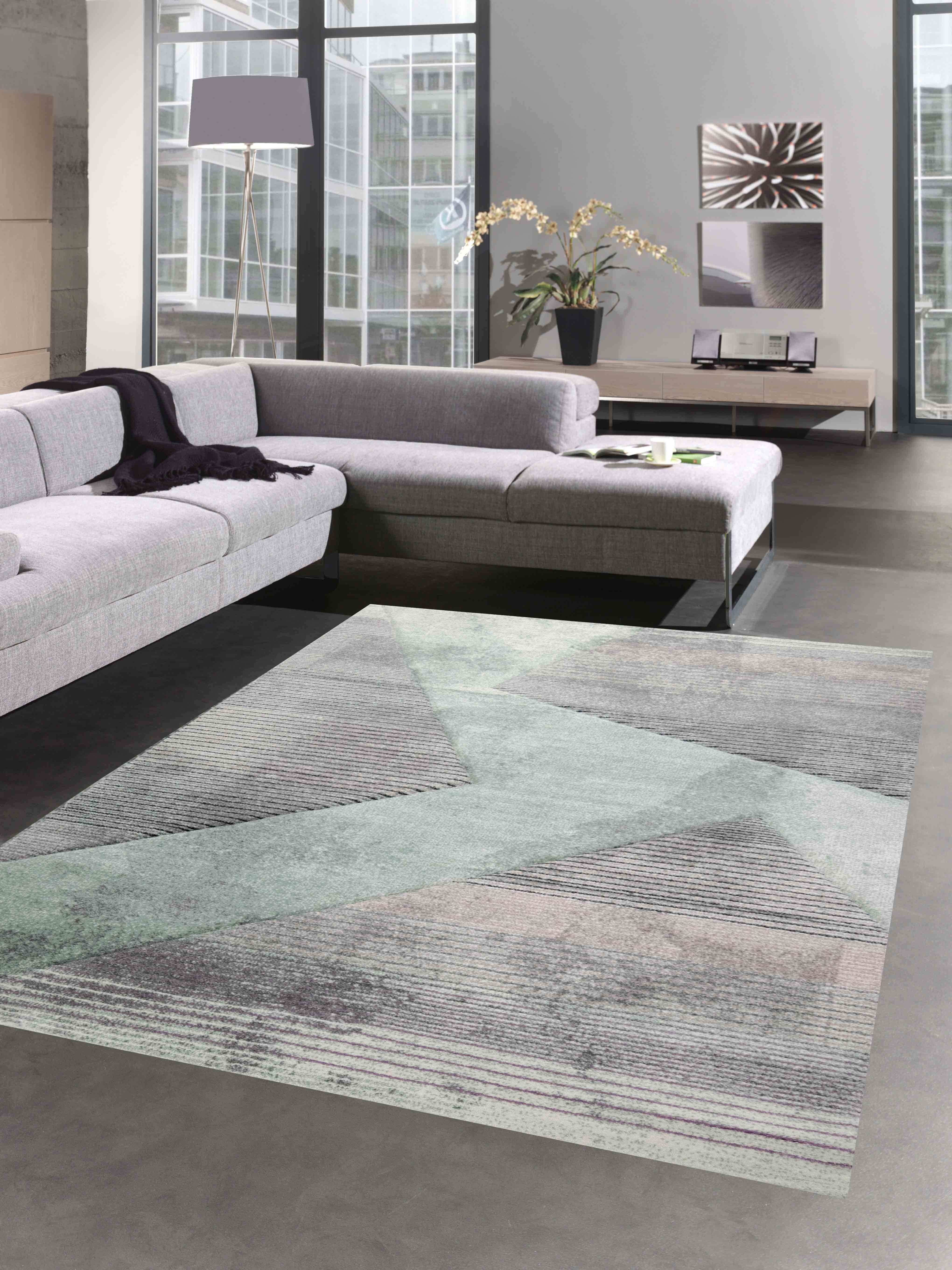 Carpetia Teppich Wohnzimmer modernes gestreiftes Muster günstig online kaufen