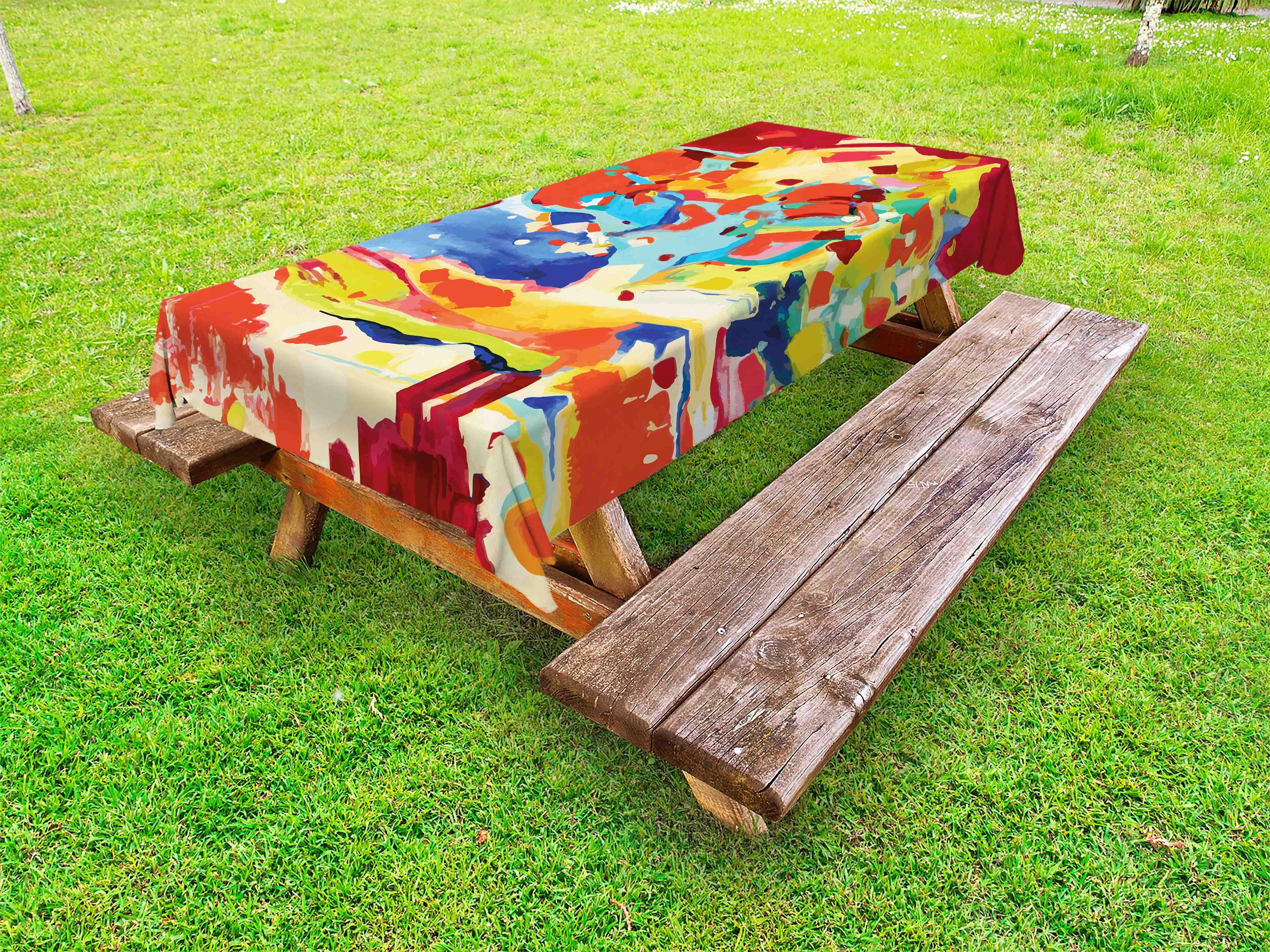 Abakuhaus Tischdecke dekorative waschbare Picknick-Tischdecke, Ölgemälde Moderne Art-Kunst
