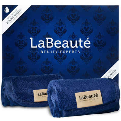 LaBeauté Gesichtsreinigungstücher Abschminktücher Mikrofaser 21x21 cm dunkelblau, 2-tlg., (2 Stück) waschbar und wiederverwendbar