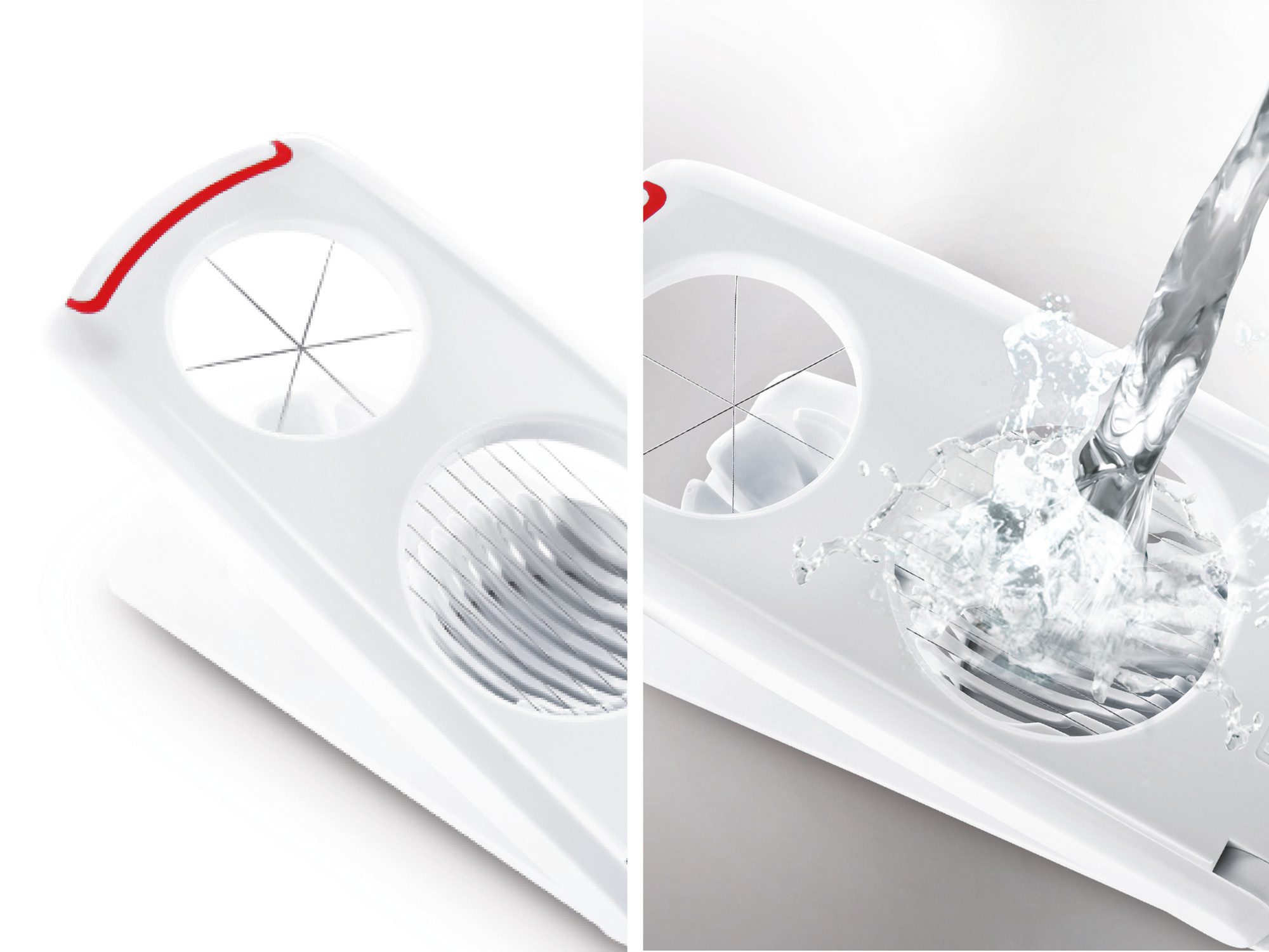 Leifheit Eierschneider Eierschneider Combi, (1-tlg), 3 Funktionen, Edelstahldrähte, Anti-Rutsch-Applikation