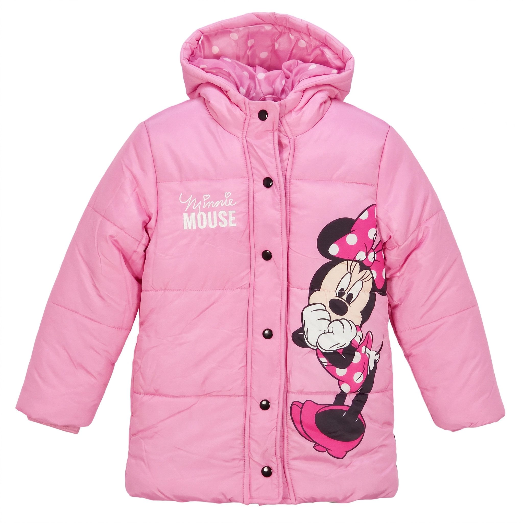 Disney Winterjacke Disney Minnie Maus Kinder Winterjacke Mädchen Jacke mit Kapuze Gr. 92 bis 128